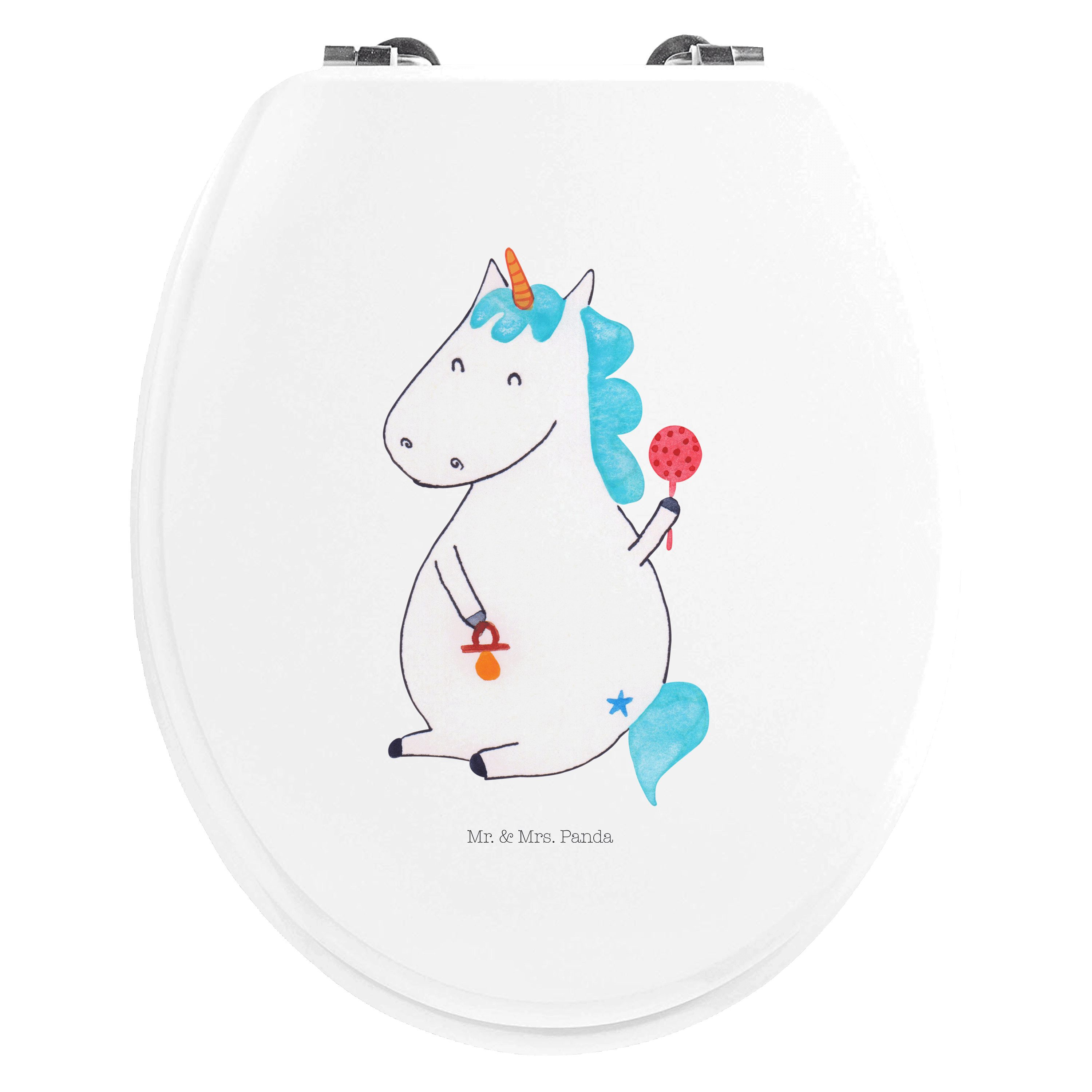WC-Sitz Einhorn Baby - Weiß - Geschenk, Toilettendeckel, Eltern, Klodeckel, T