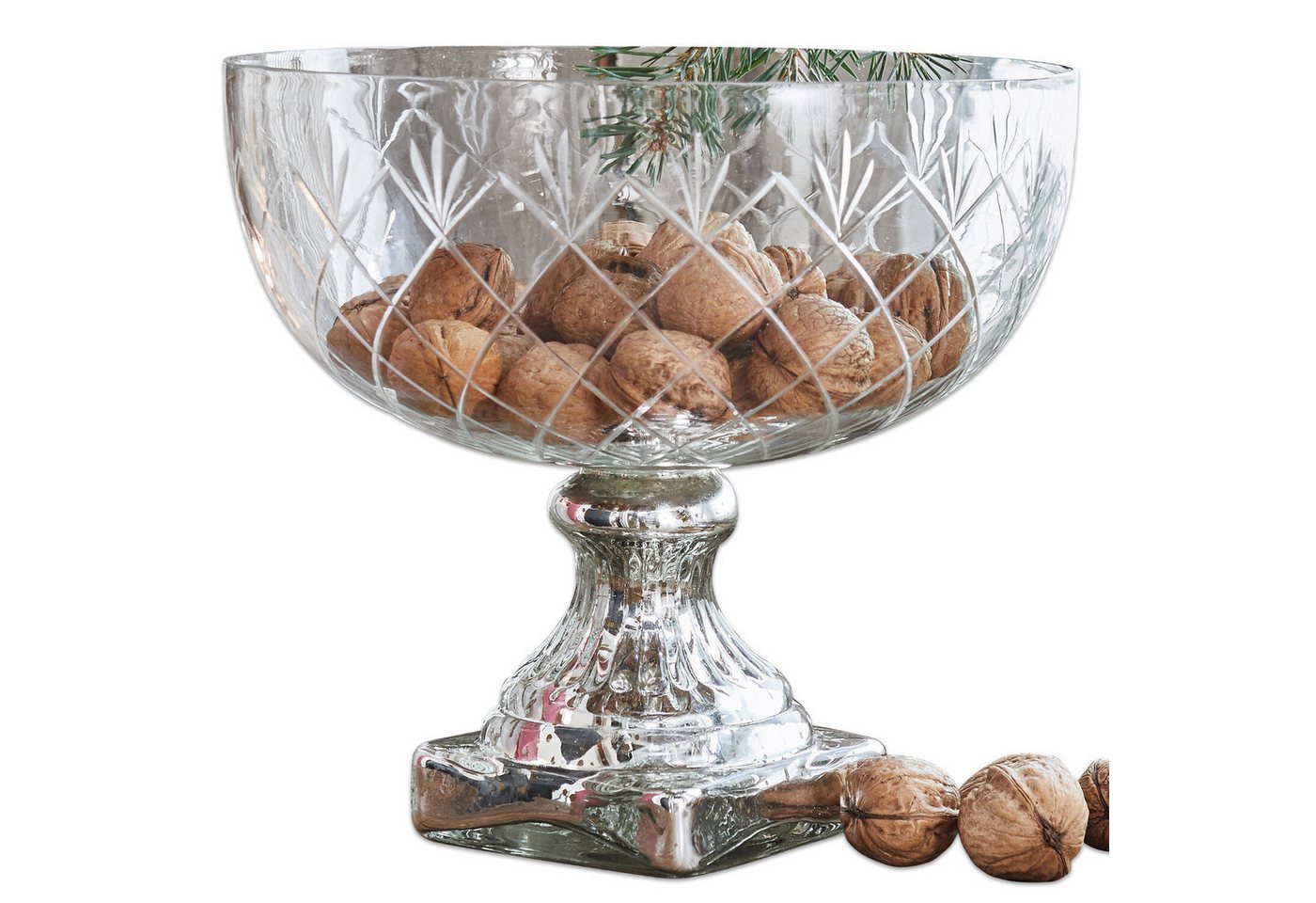 Mirabeau Geschirr-Set Schale Iesha klar/antiksilber, Glas