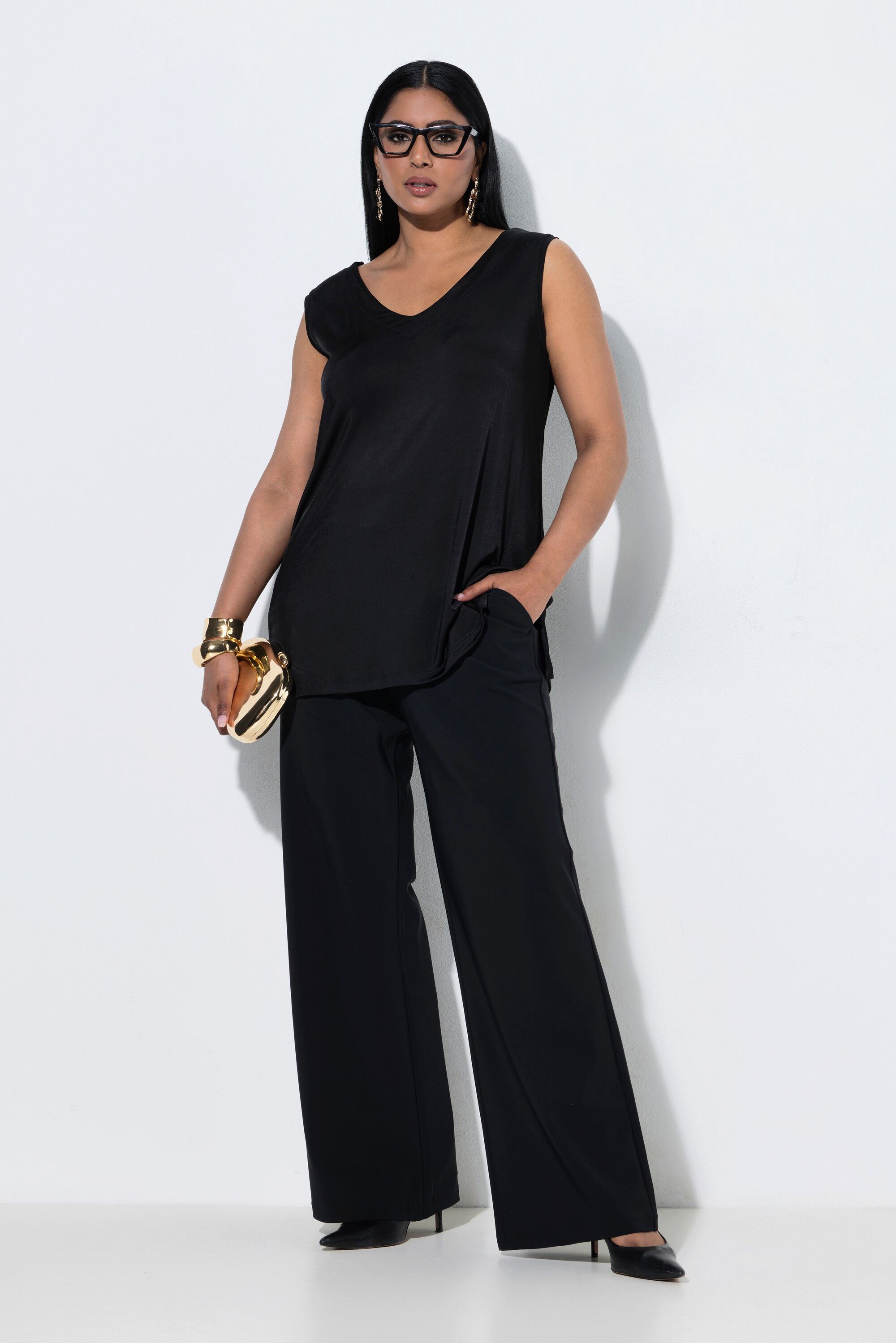 Ulla Popken Funktionshose Hose Techno-Stretch Komfortbund