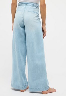 AENGELS Bootcut-Jeans Jeans New Wide Leg mit Nadelstreifen