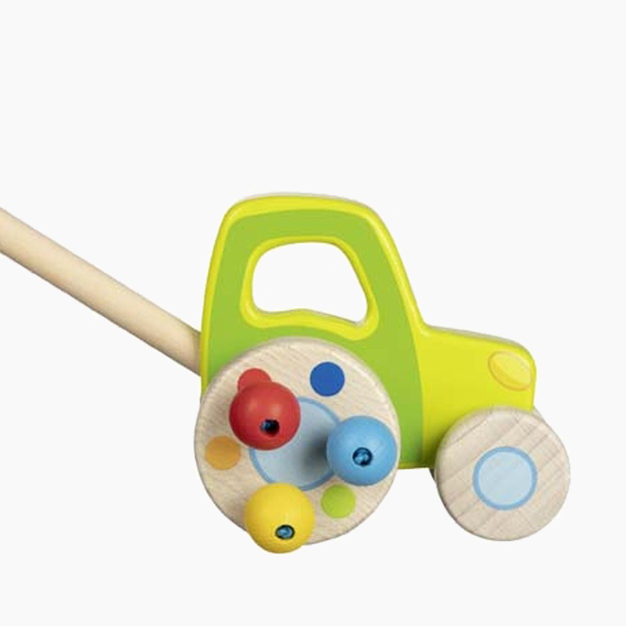 goki Greifspielzeug Schiebefahrzeug Traktor (packung, 2-tlg., set), Spiel- und Bewegungsanreiz.