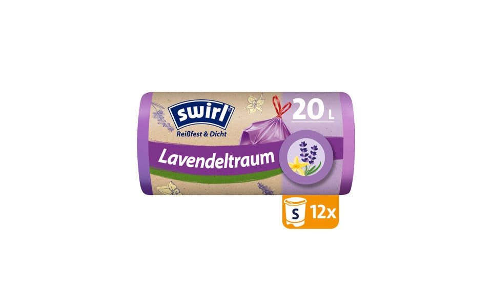 Swirl Müllbeutel Swirl® Duft-Müllbeutel Vanille-Lavendel 20 L