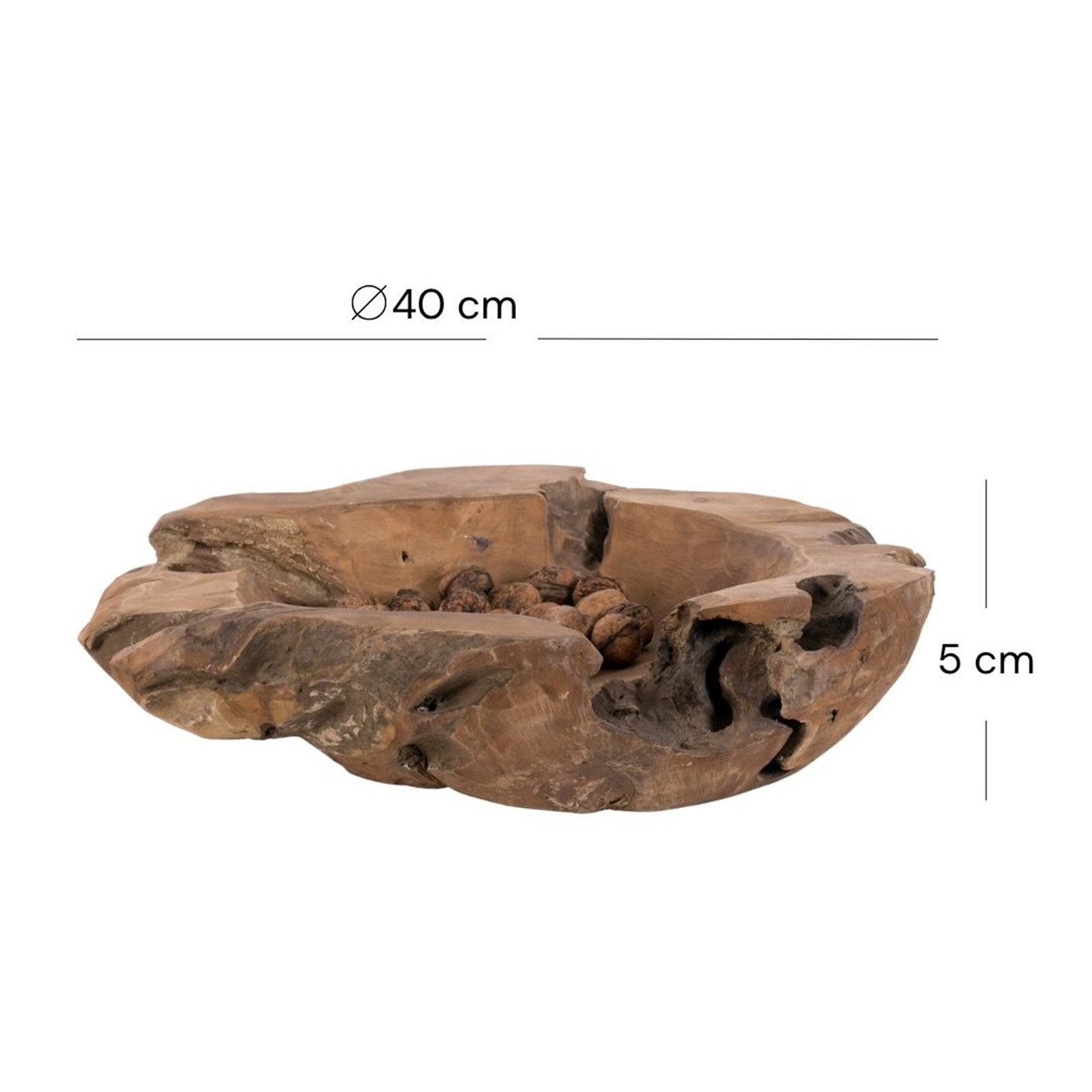 DESIGN DELIGHTS Dekoschale DEKO SCHALE "Holz massivROOTS 40", Holz massivho günstig online kaufen