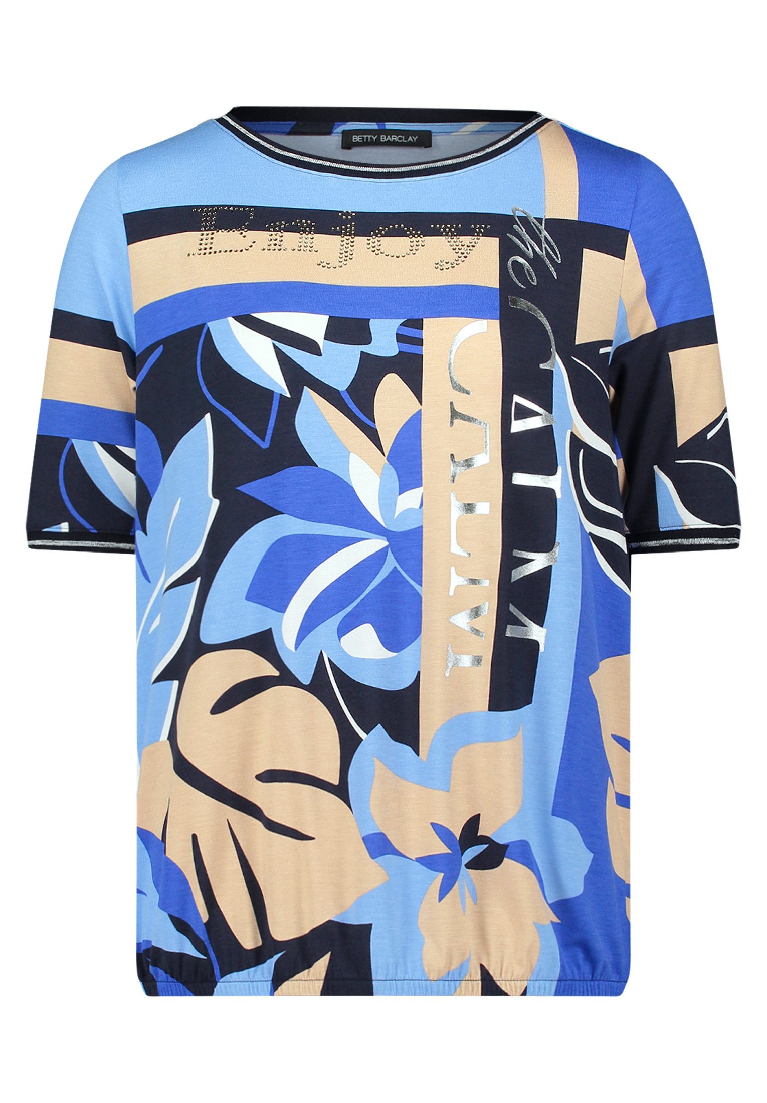 Kurzarmshirt Damen mit Tunnelzug