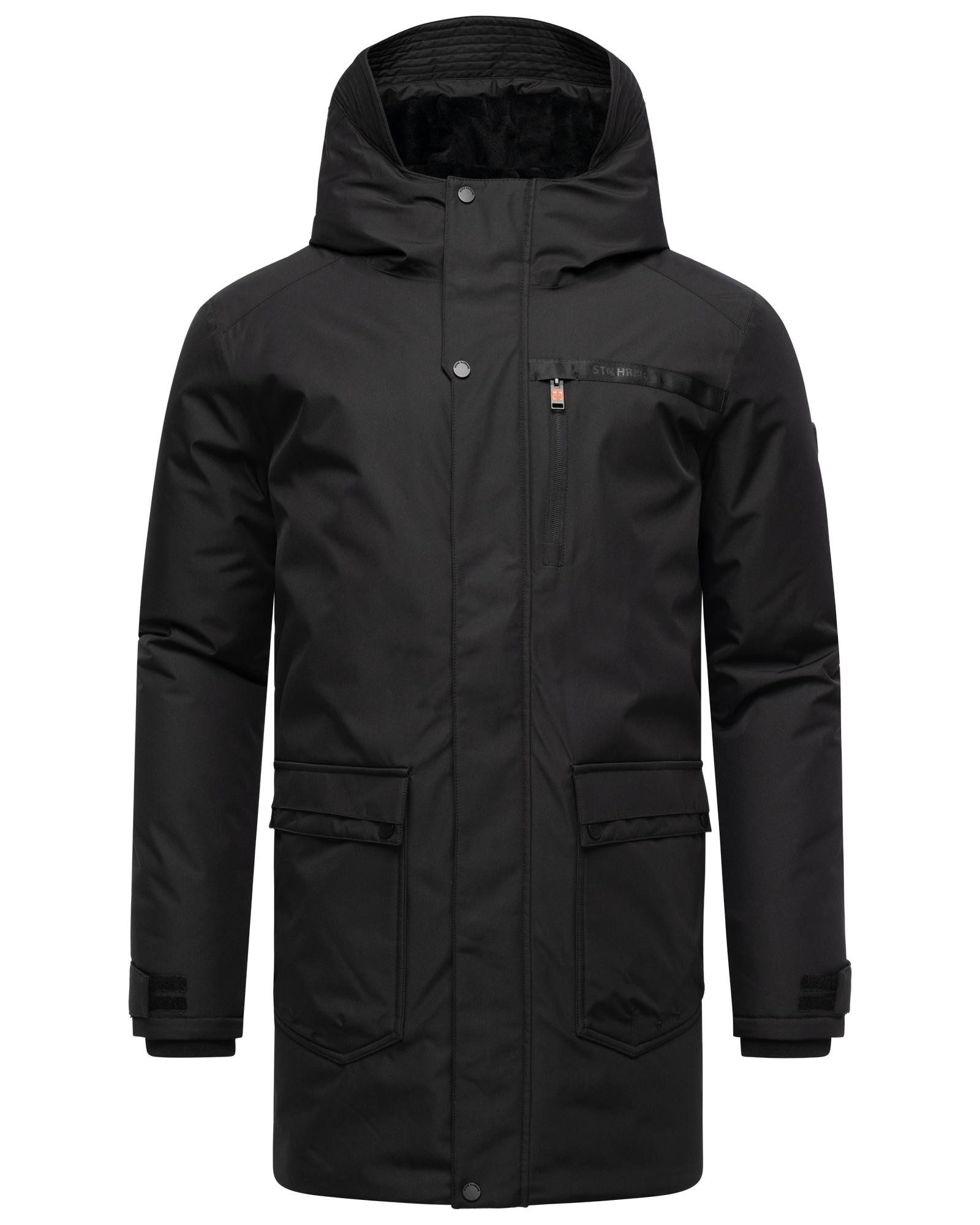 Stone Harbour Wintermantel Netaan XX Herren Kurzmantel mit kuscheliger Kapuze