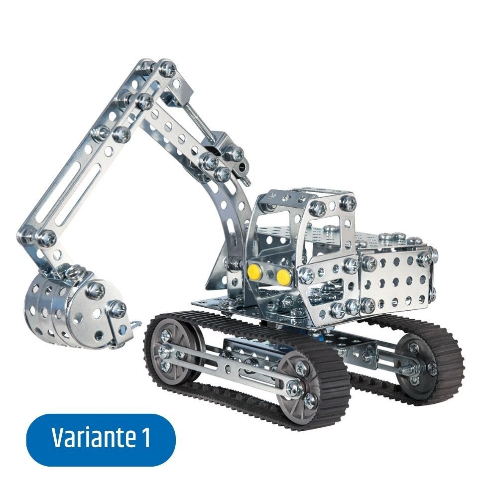 Eitech eitech Bagger 00009 Metallbaukasten, (Konstruktionsspielsteine, 340 St., Konstruktions-Spielset), 3 Modelle baubar