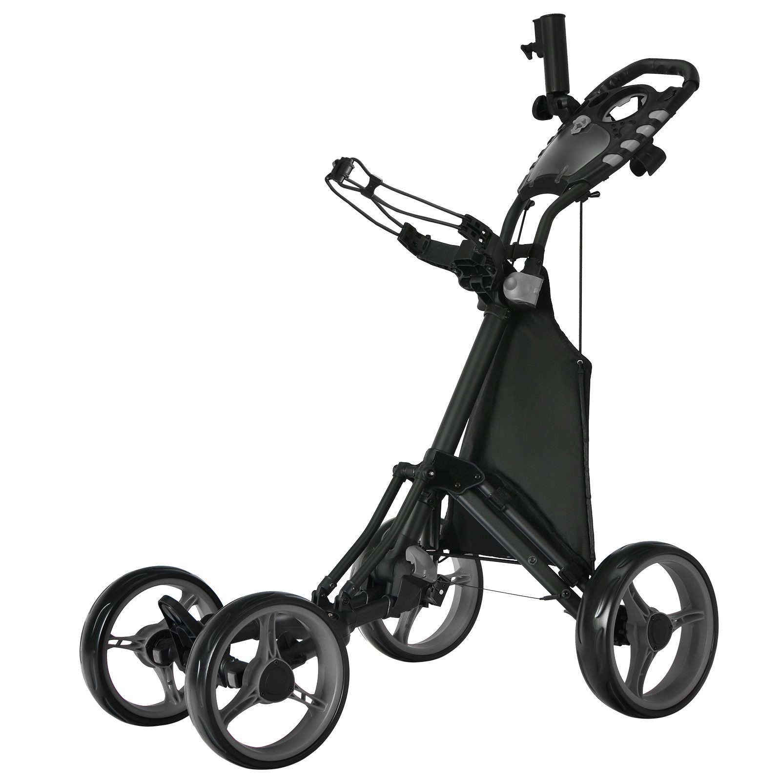 COSTWAY Golftrolley, 4 Rad Golfwagen klappbar aus Aluminum