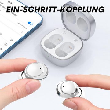 Xmenha IPX5 Wasserdichtes, Klangqualität Mini In-Ear-Kopfhörer (Schutz vor Schweiß und Regen für den Einsatz beim Sport oder im Alltag. Einfache Touch-Steuerung für Musik, Anrufe und mehr., Ultimativer mit Top-Komfort, starkem Sound & zuverlässiger Technologie)