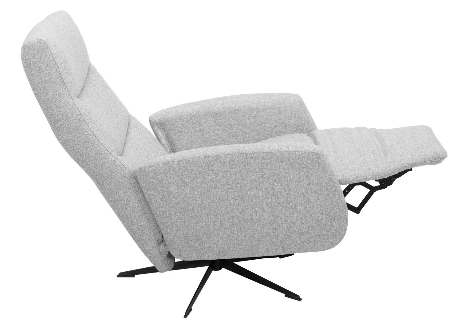 Hjort Knudsen Relaxsessel MAJOR, Hellgrau, Webstoff, Beinablage manuell verstellbar