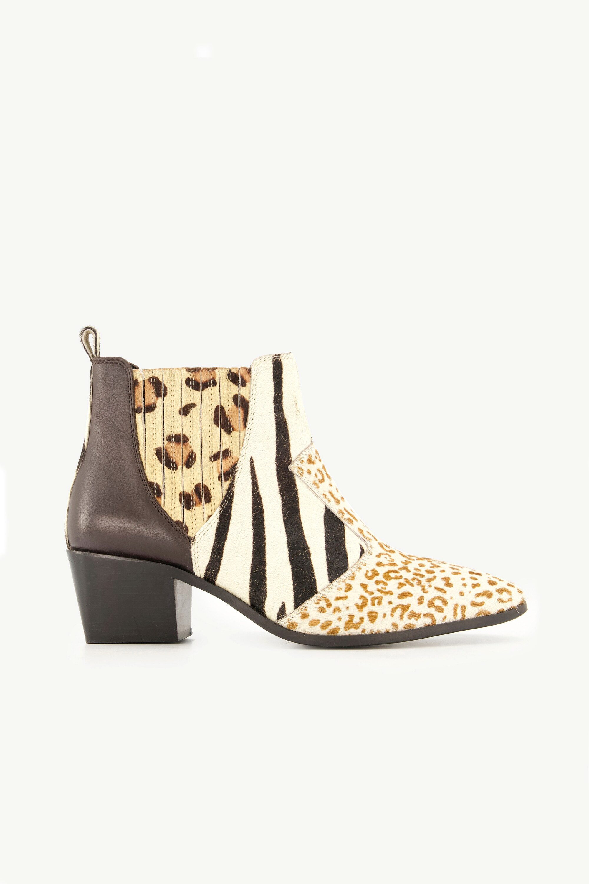 Ulla Popken Leder-Stiefeletten Animal Weite H günstig online kaufen