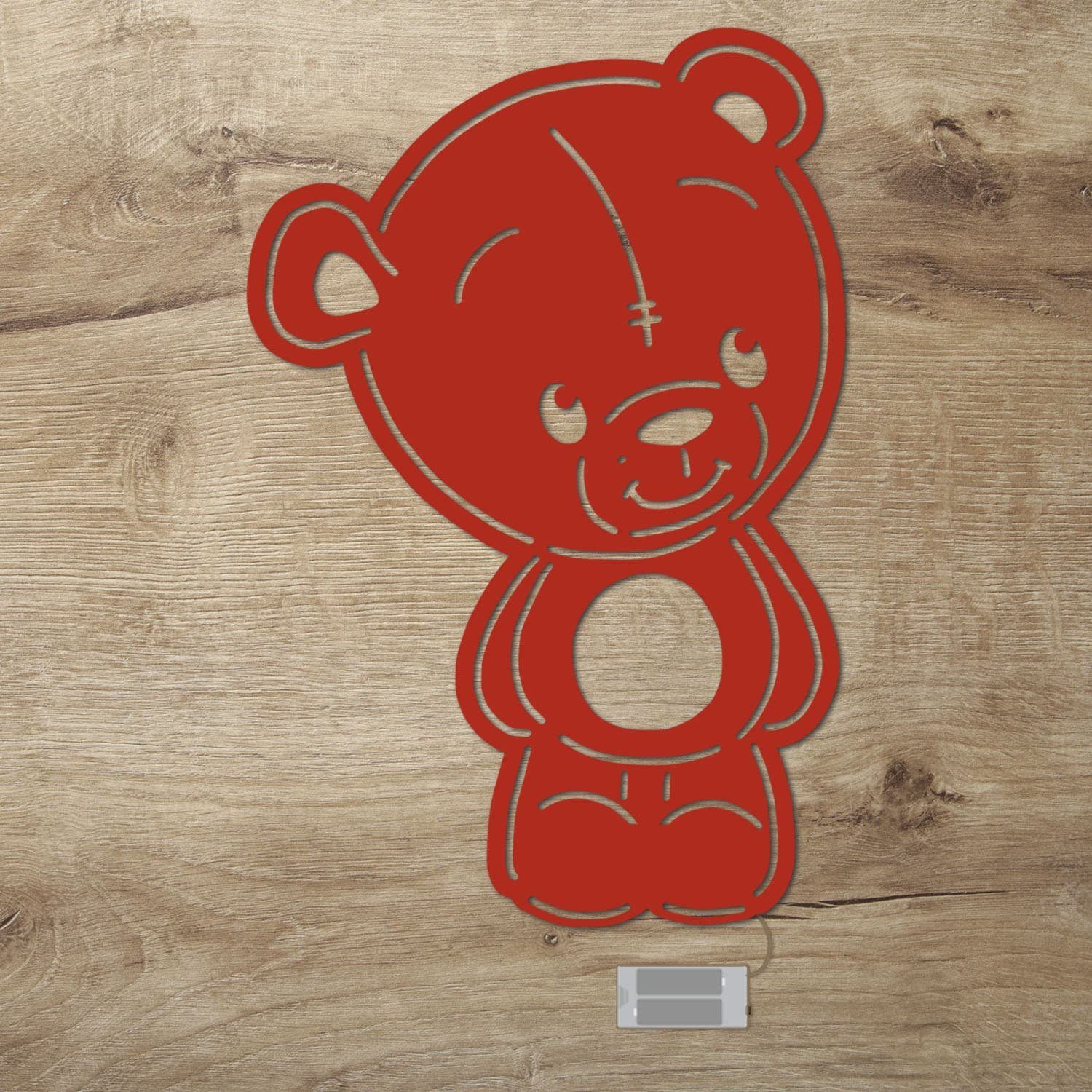 Namofactur LED Nachtlicht LED Wandlampe Nachtlicht Teddy Bär Kinderzimmer, Ohne Zugschalter, LED fest integriert, Warmweiß