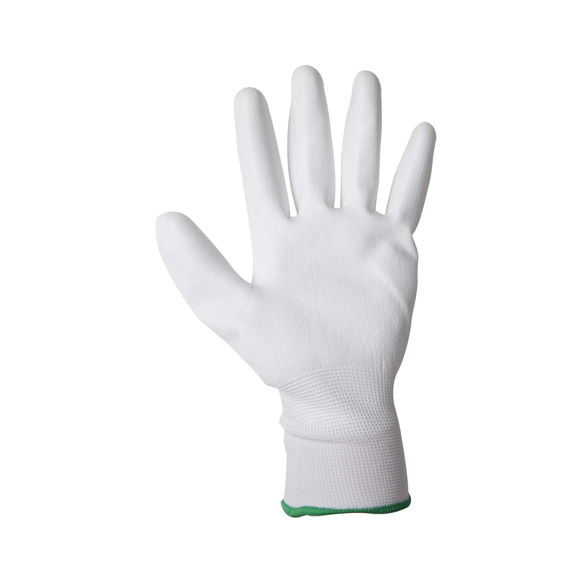 Scorprotect® Arbeitshandschuhe Arbeitshandschuhe Handschuhe PU Nylon Feinstrick Größe weiß 11 