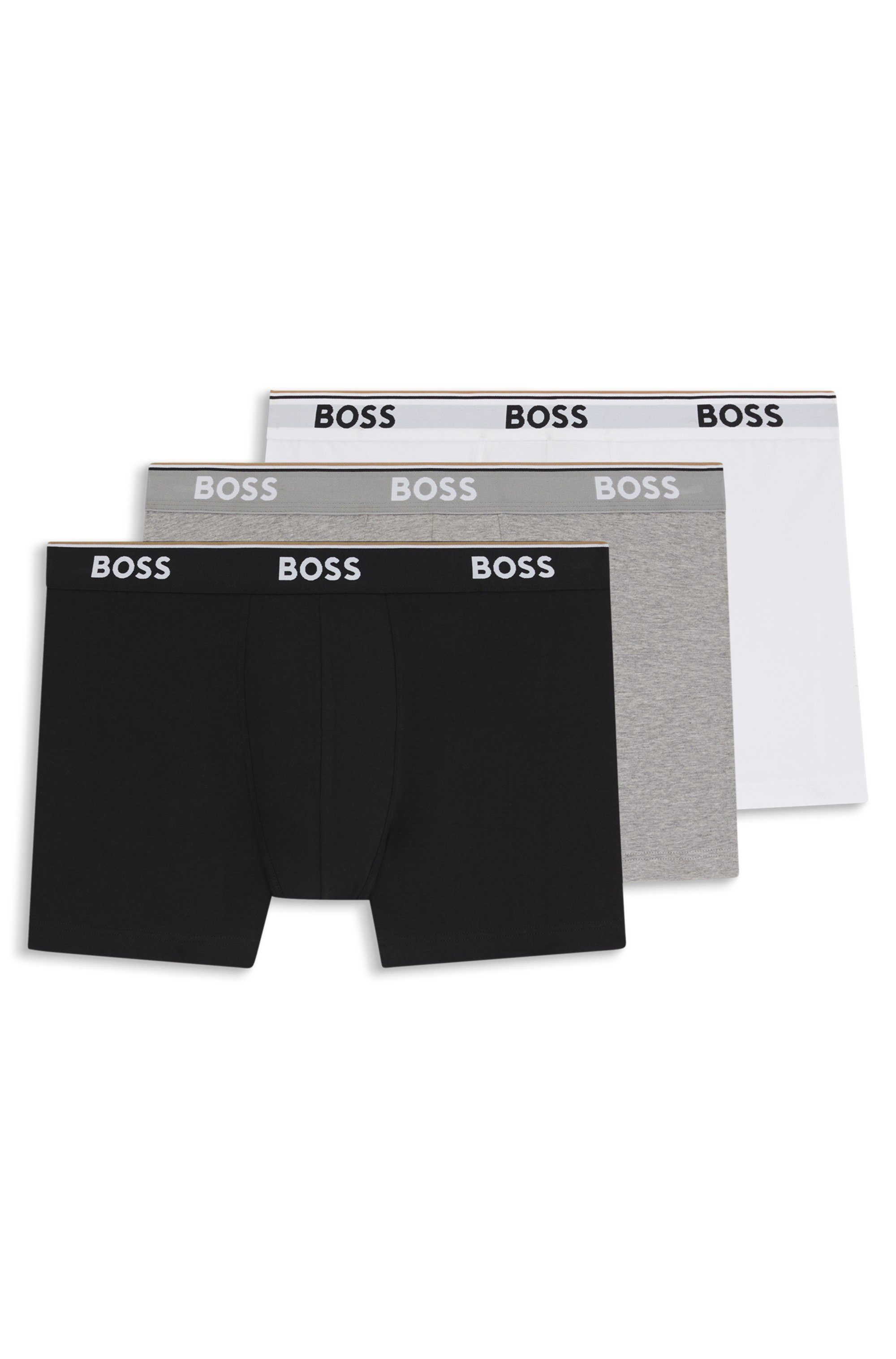 BOSS Langer Boxer Brief 3 PACK mit farblich passendem Webbund günstig online kaufen