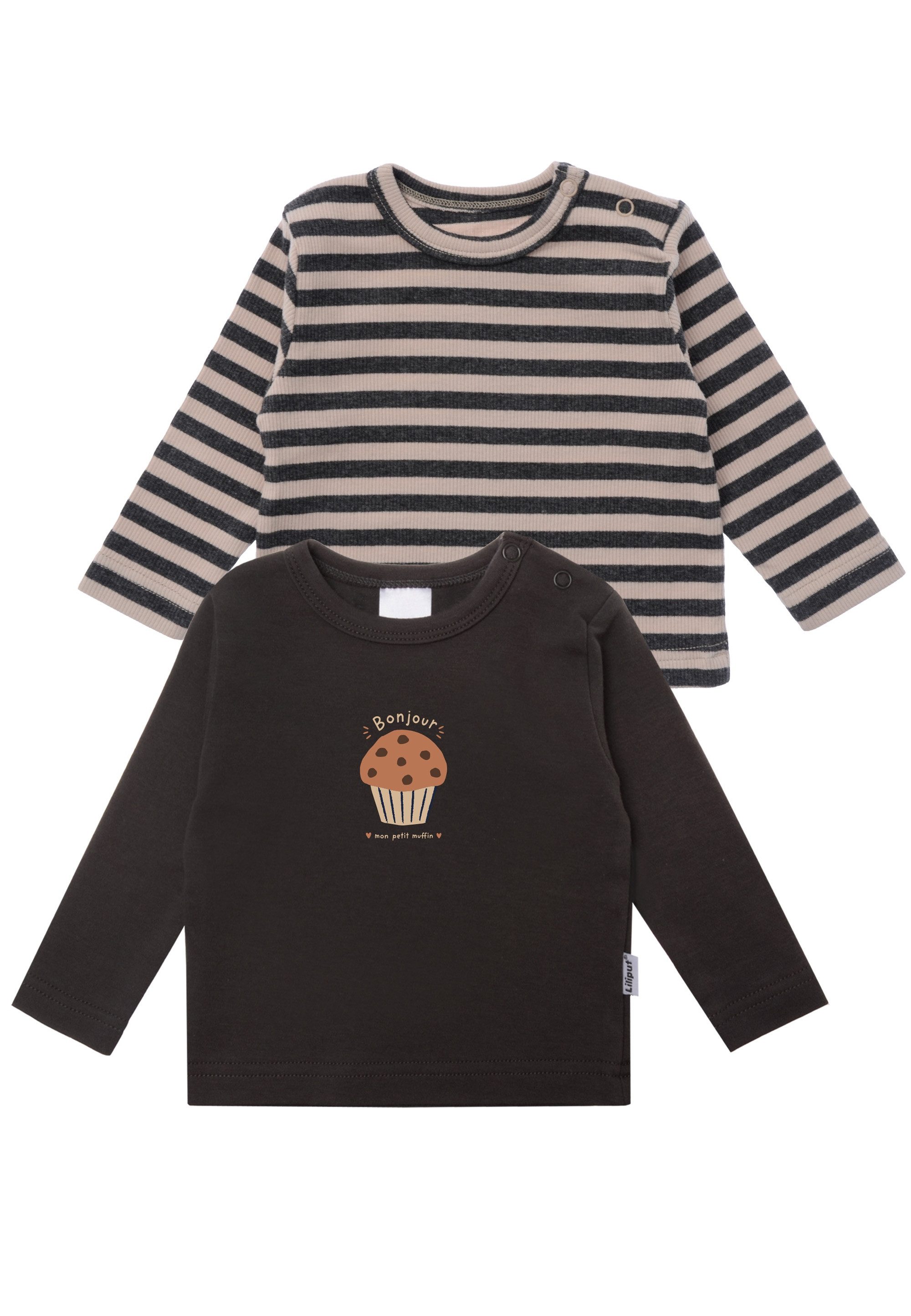 Liliput Langarmshirt Muffin (2-tlg) 2er-Pack mit praktischem Druckknopfverschluss
