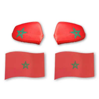 Sonia Originelli Fahne Fan-Paket Marokko Morocco Auto Außenspiegelflagge Magnete Fahren, Magnete: 3D-Effekt