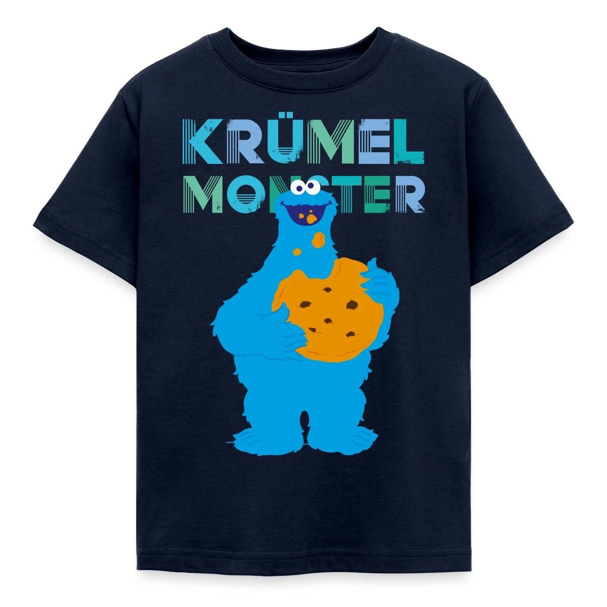 T-Shirt Sesamstraße Krümelmonster Riesencookie Kinder T-Shirt