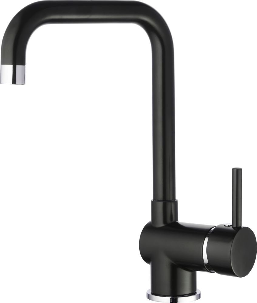 Vereg Küchenarmatur Prag Küchenarmatur Einhebelmischer Hochdruck eckig schwenkbar, matt schwarz