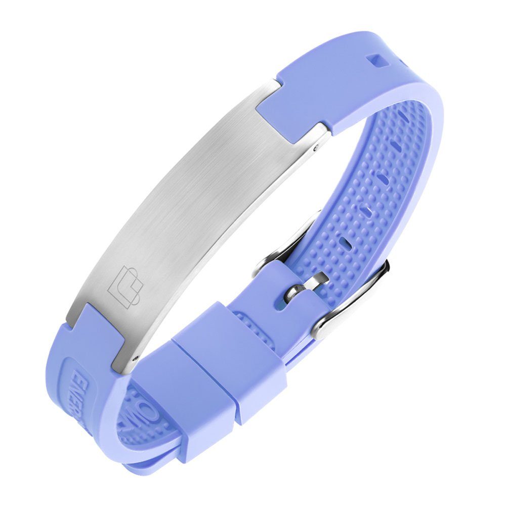 Lunavit Armband Lunavit Magnet Silikonarmband Sporty Blau
