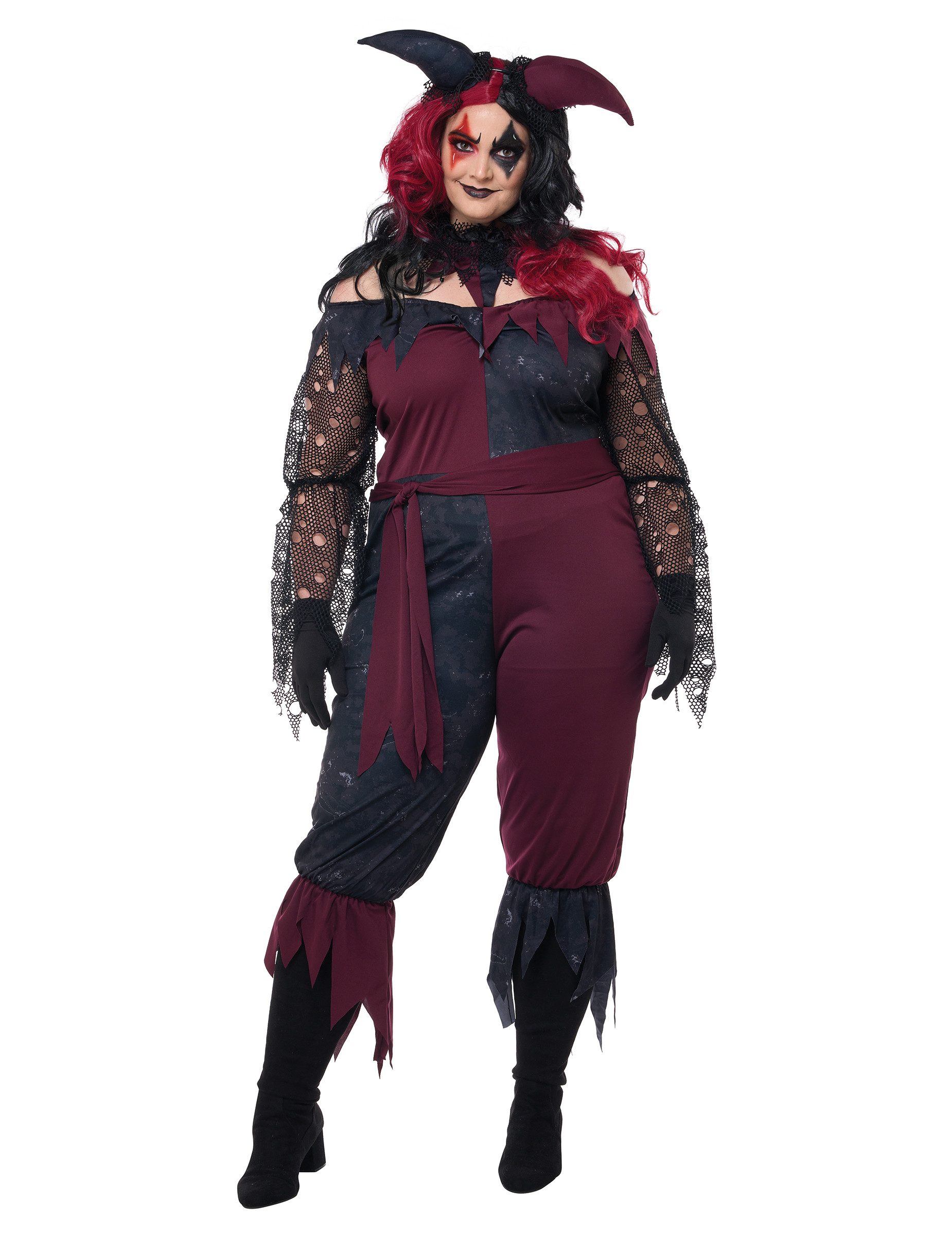 California Costumes Kostüm Joker-Kostüm für Damen Halloweenkostüm schwarz-rot