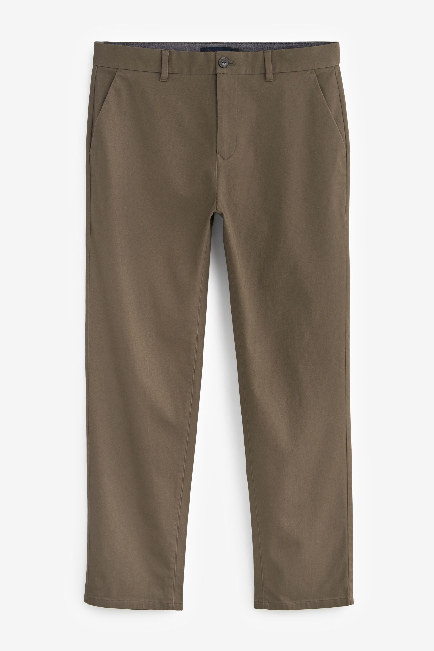 Next Chinohose Straight Fit Chinohose mit Stretch (1-tlg) Brown Mushroom