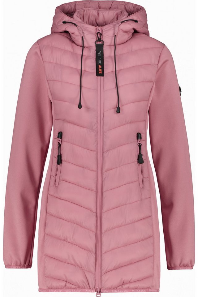 Alife & Kickin Sommerjacke Damen YlvaAK A Übergangsjacke, Jacke Chevron-Steppung, Kapuze mit Kordelzug, Zwei-Wege-Reißverschluss