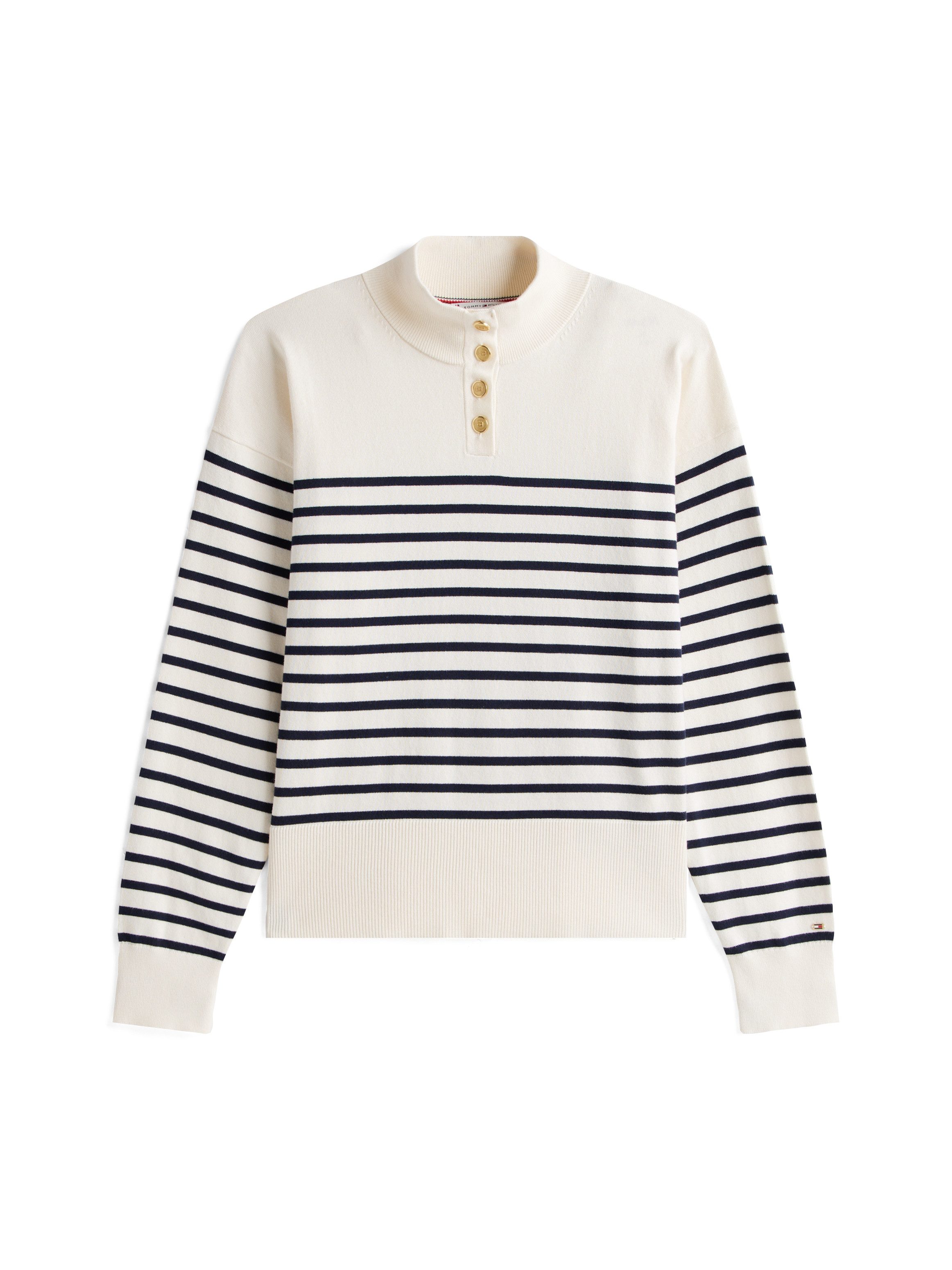 Placed Thin Navy Stp Sweaters
