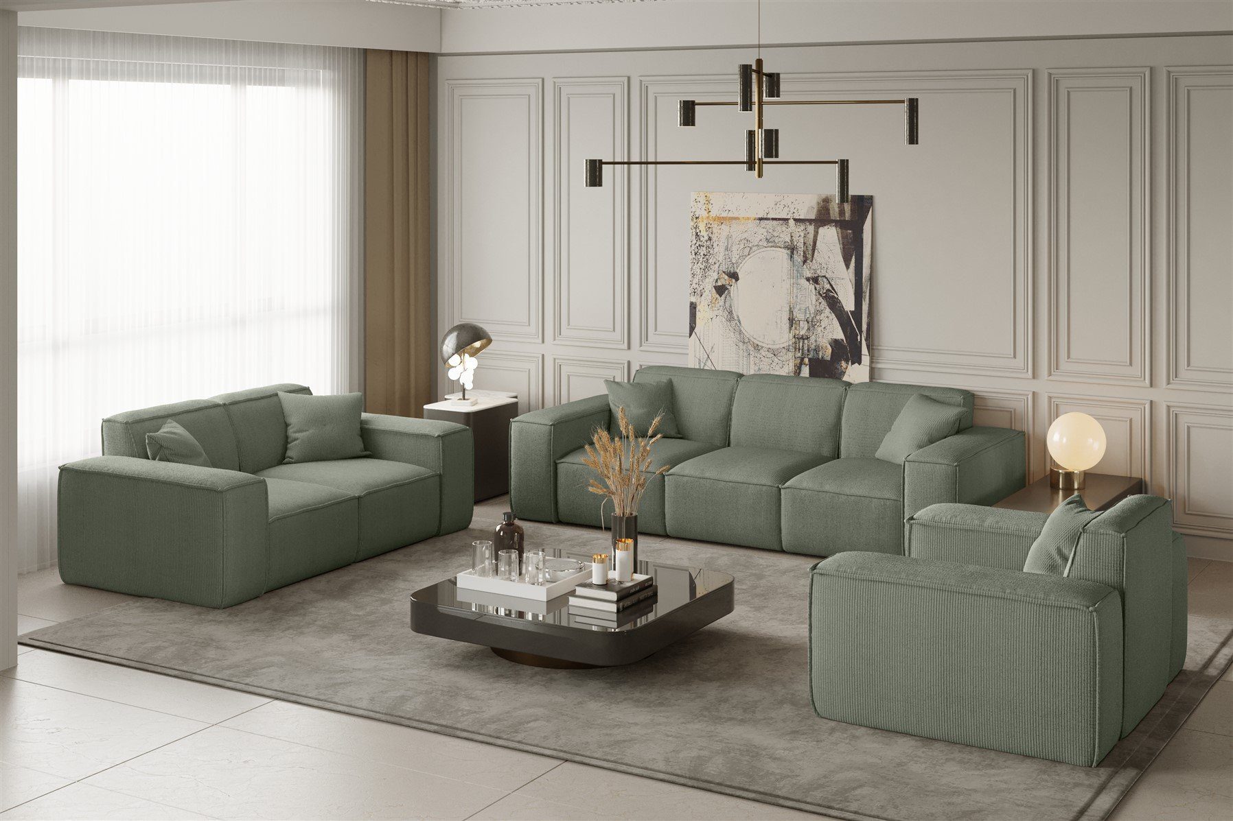 Fun Möbel Polstergarnitur Sofaset Designersofa CELES günstig online kaufen