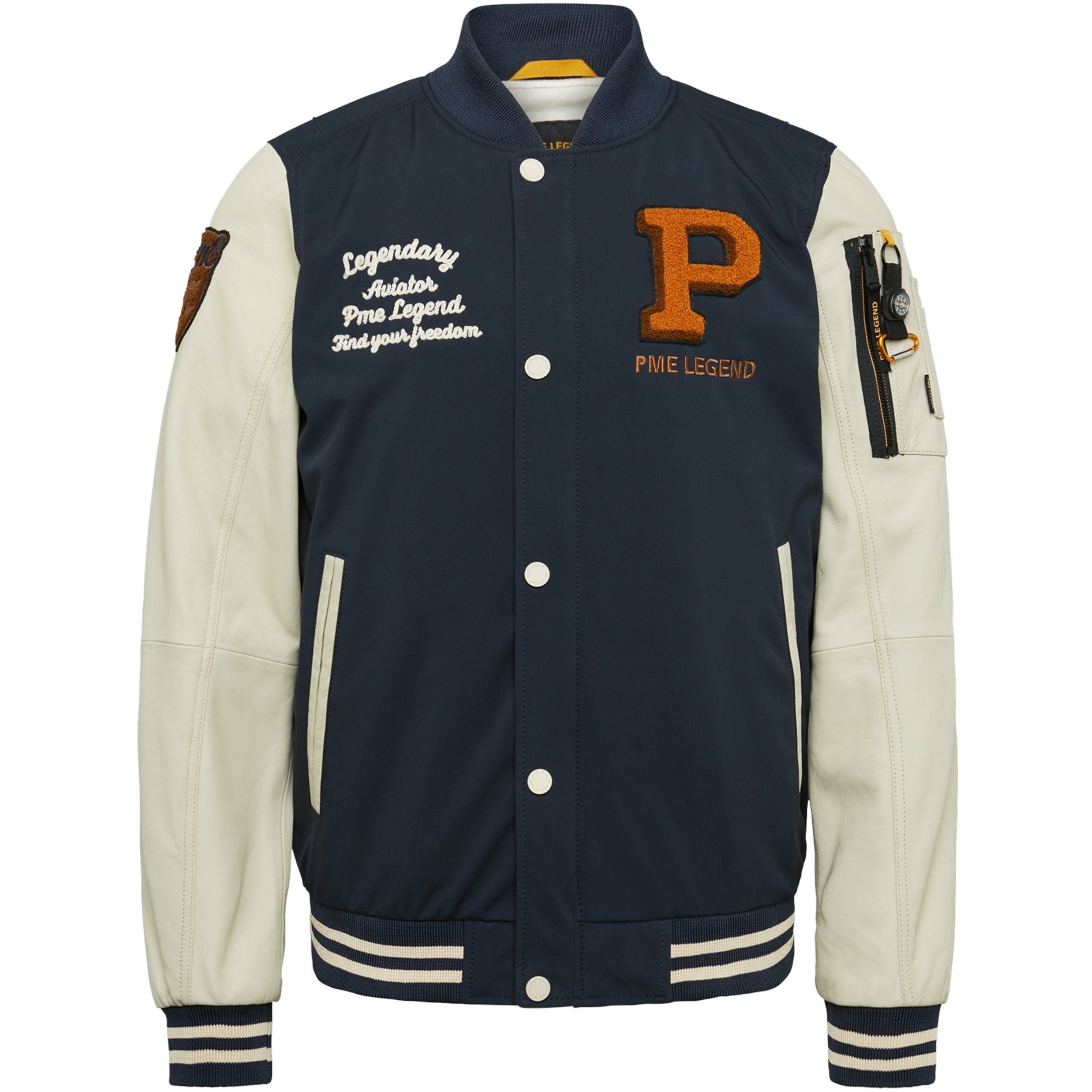 PME LEGEND Steppjacke »Bomber jacket RIDGER 2.0 Sheep Veg + Soft shell«