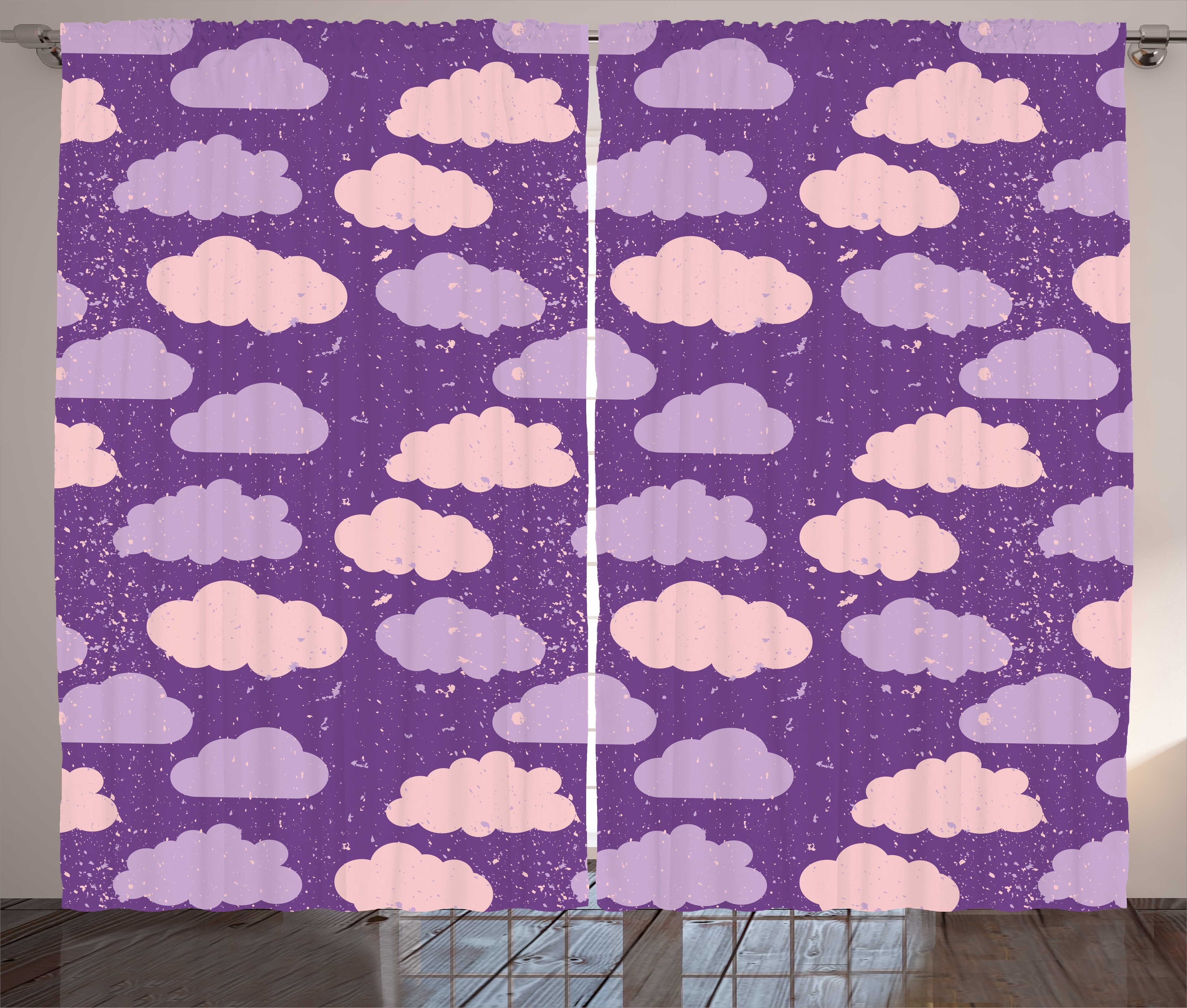 Wolken Haken, Schlafzimmer Malen und Karikatur Spritzen Kräuselband Gardine Abakuhaus, und mit Vorhang Sie Schlaufen