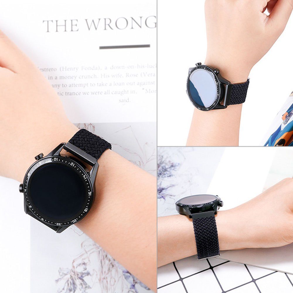 Sunicol Uhrenarmband 20mm/ 22mm, verstellbar, Nylon geflochten, Ersatzarmba günstig online kaufen