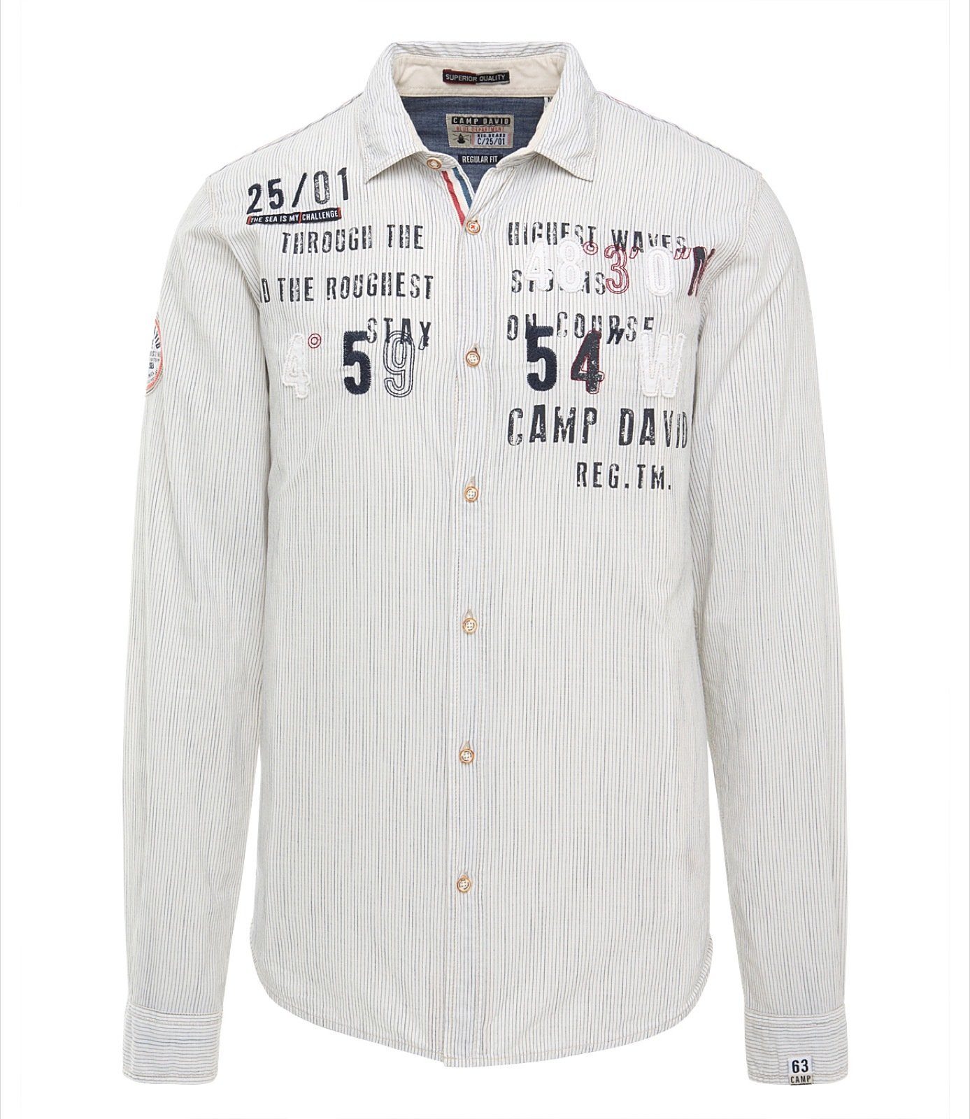 CAMP DAVID Langarmhemd mit Artwork online kaufen OTTO