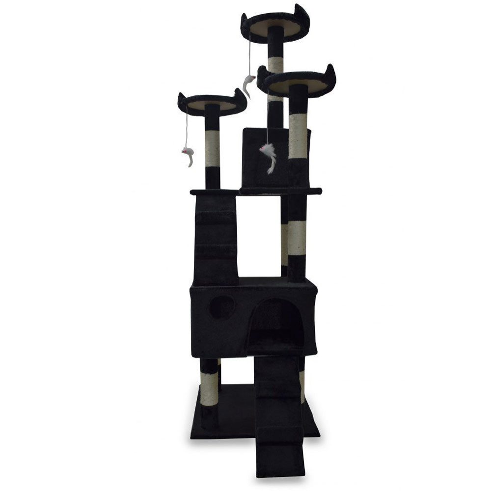 Bituxx Kratzbaum XL für Katzen Schwarz