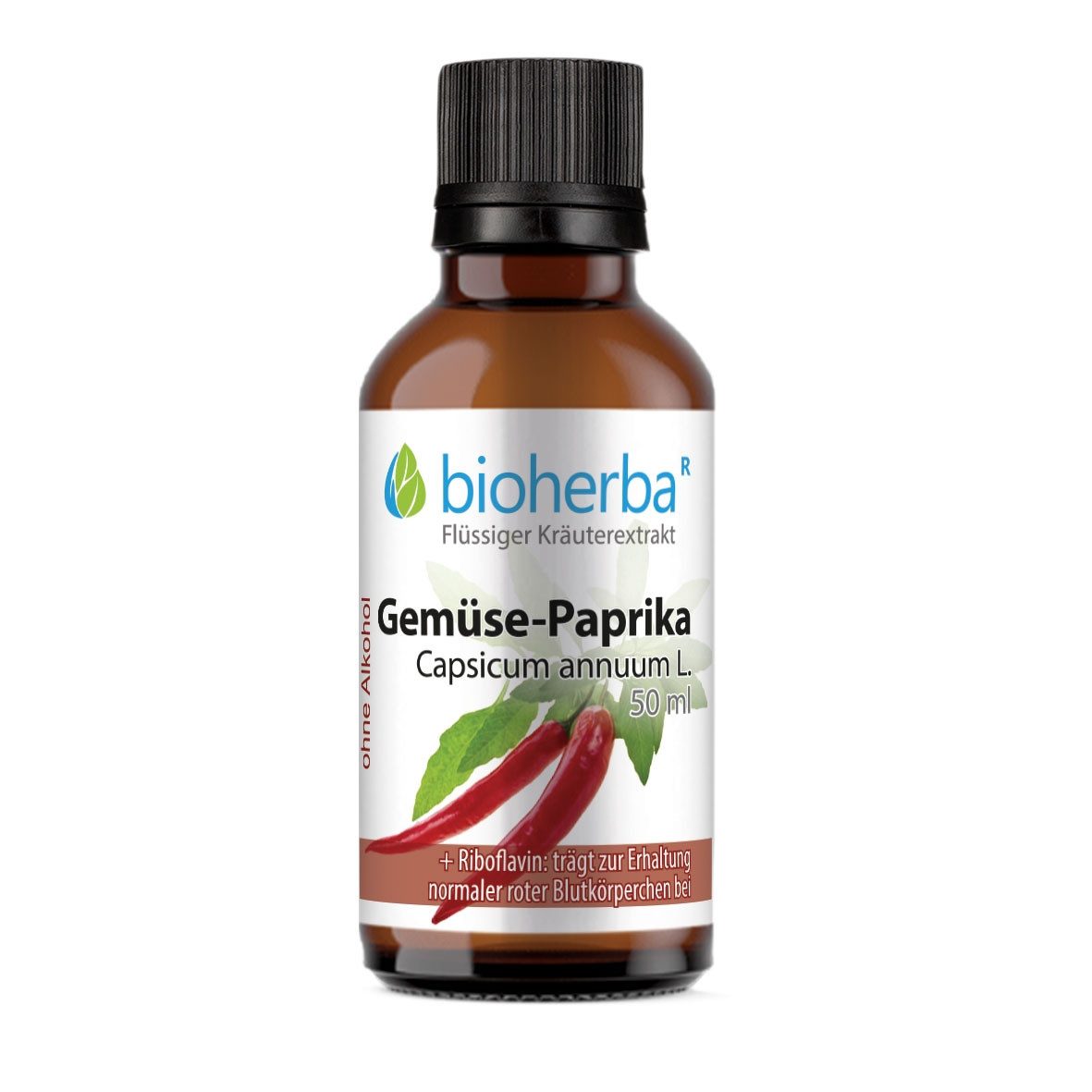 BIOHERBA R Gemüse-Paprika Capsicum annuum L. Tropfen Tinktur 50 ml Nahrungsergänzungsmittel