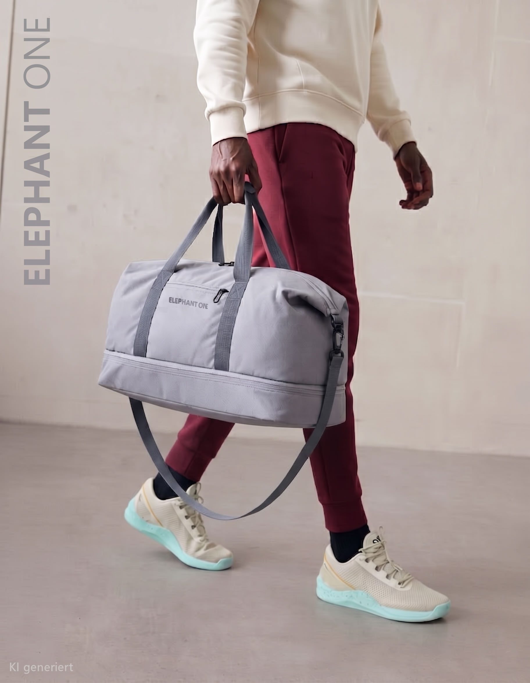 ELEPHANT Sporttasche Damen Herren Reisetasche Gym Schuhfach Innentaschen, Reisetasche Sport Tasche Schuhfach Vortasche 47 cm 30 L + Flasche
