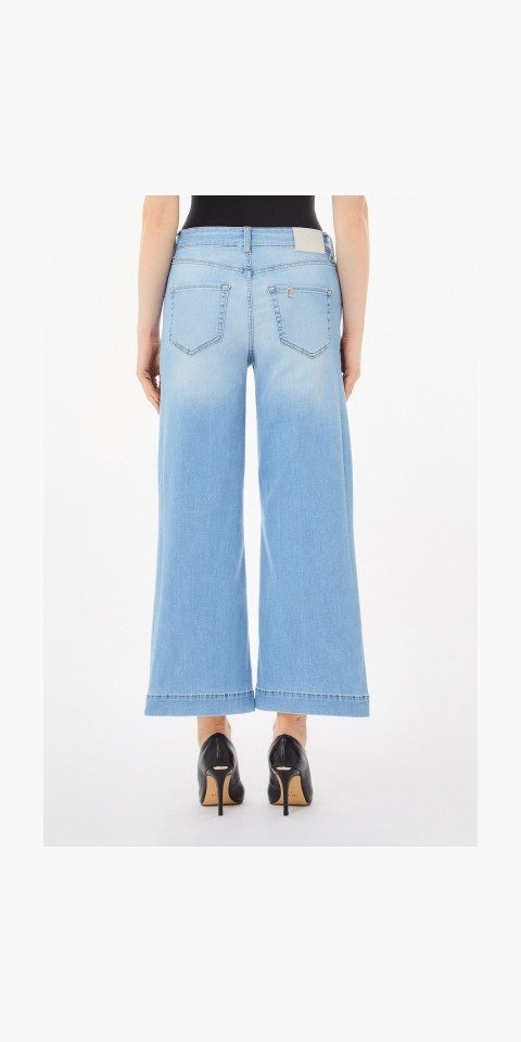 Liu Jo Weite Jeans – Stylische Damenjeans mit Bügelfalte