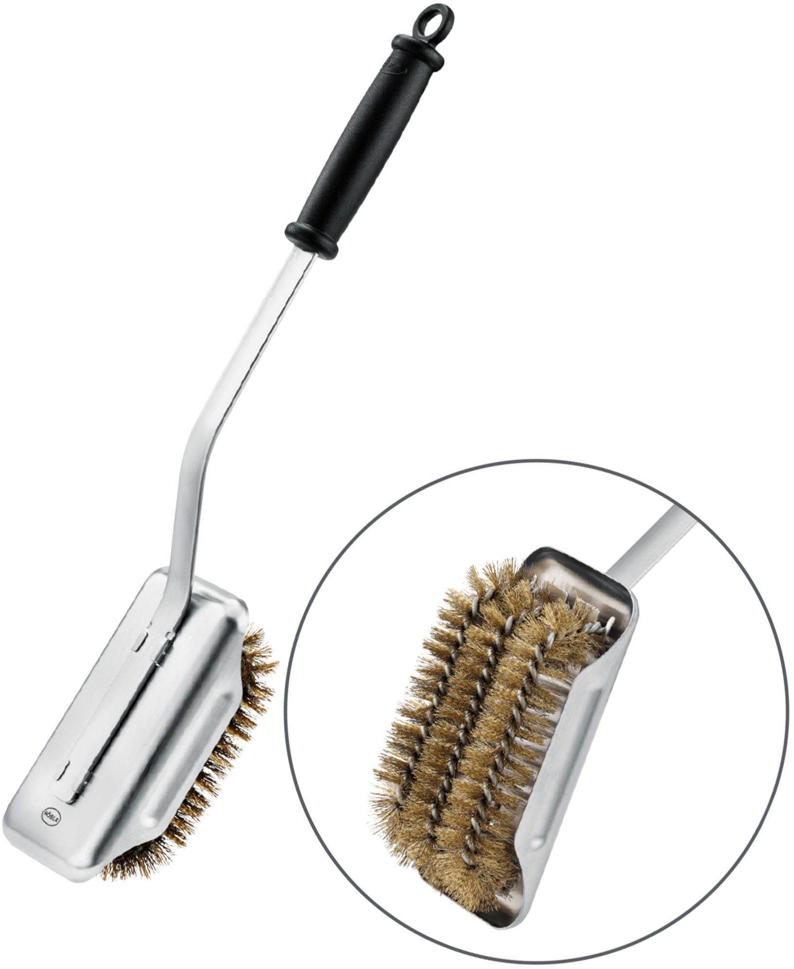 RÖSLE Grillbürste Grillrost-Reinigungsbürste SlideX Brass, Bürste austauschbar