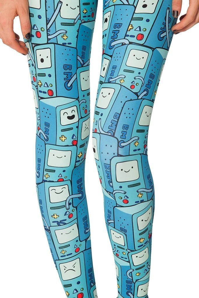 Leggings ADVENTURE TIME Damen Leggings Erwachsene + Jugendliche Größen L, XL Türkis