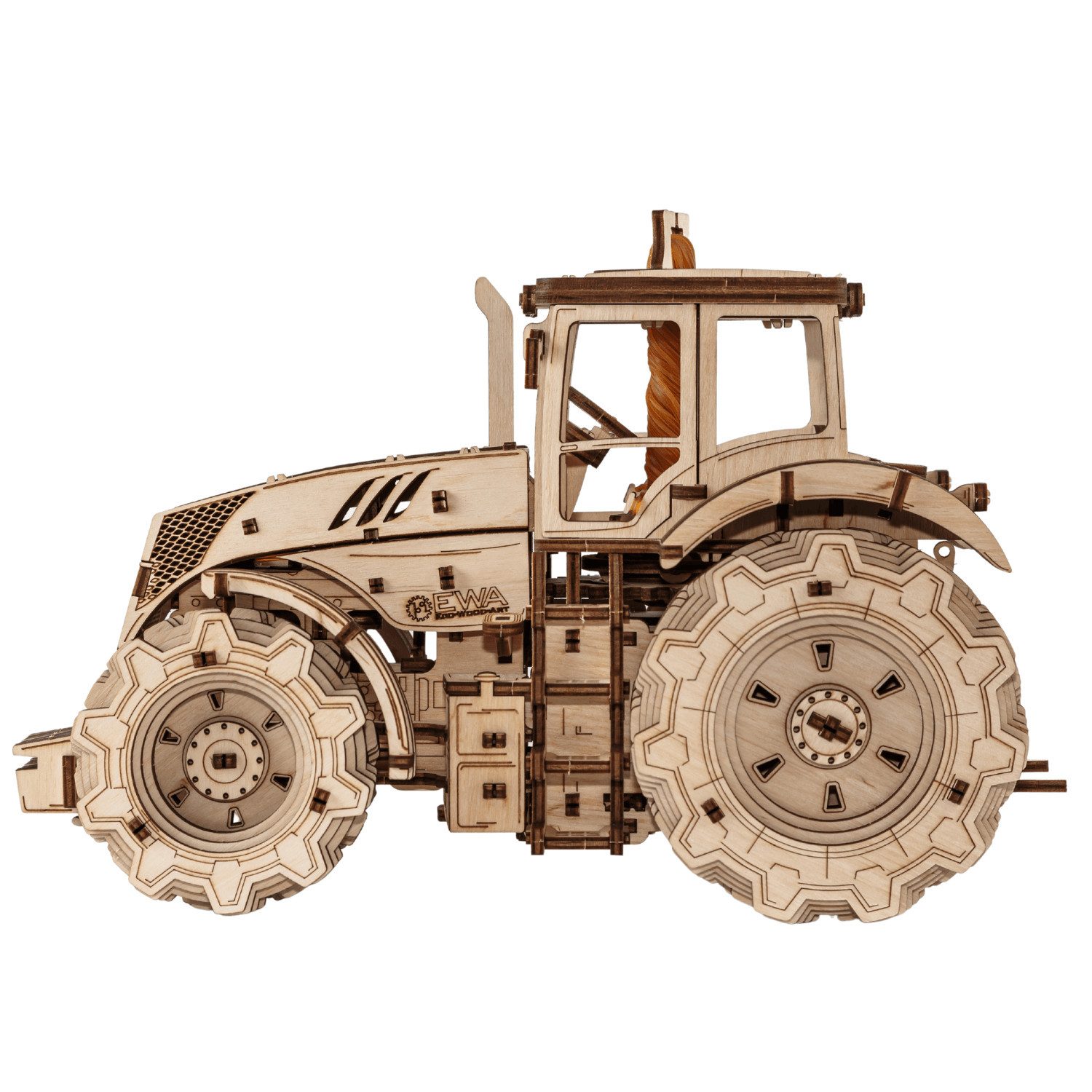 Eco Wood Art Modellbausatz Mechanischer Traktor aus Holz, (357-tlg)