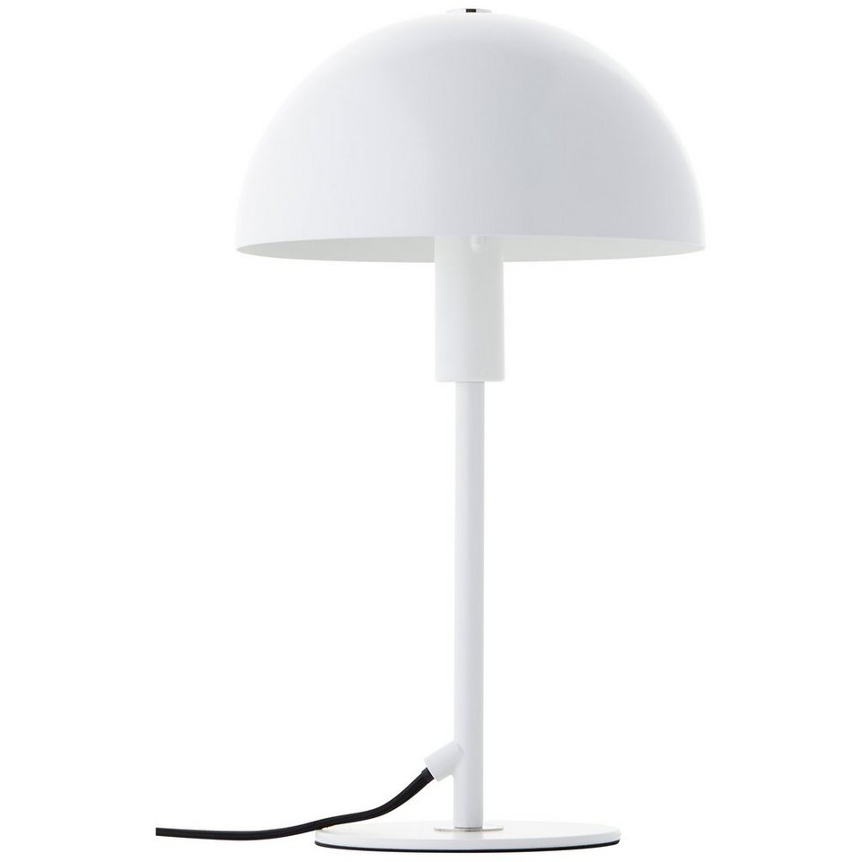 Lightbox Tischleuchte, ohne Leuchtmittel, Pilz-Tischleuchte, 36 cm Höhe, E14,  Metall, weiß/silberfarben