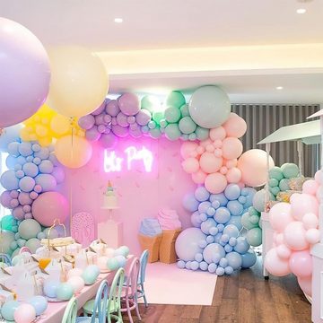 NATICY Luftballon Ballonset Girlande Luftballon Girlande Set Party Deko 137PCS