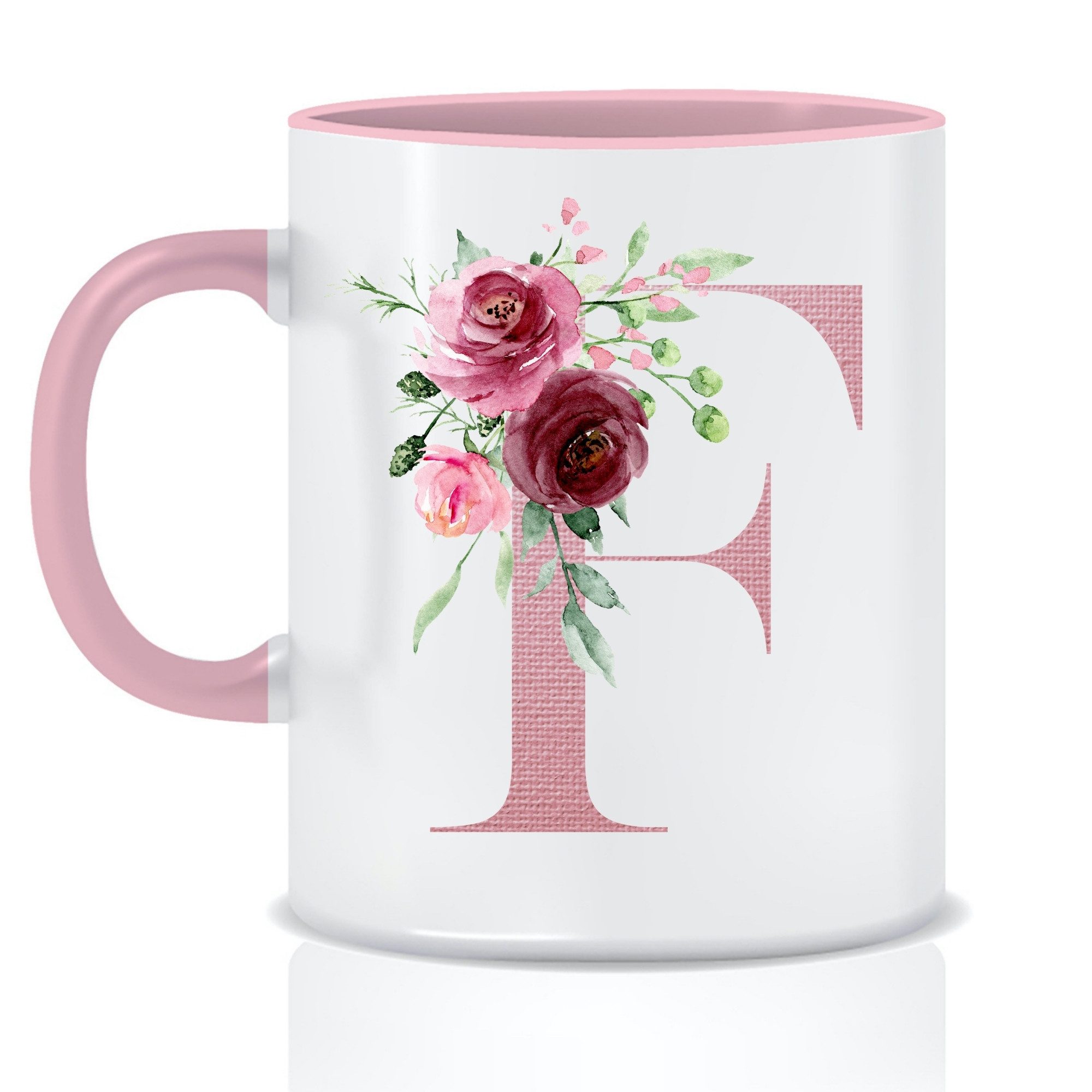 Unal Store Tasse Personalisierte Tasse mit Buchstabe von A bis Z Weihnachten Geschenke
