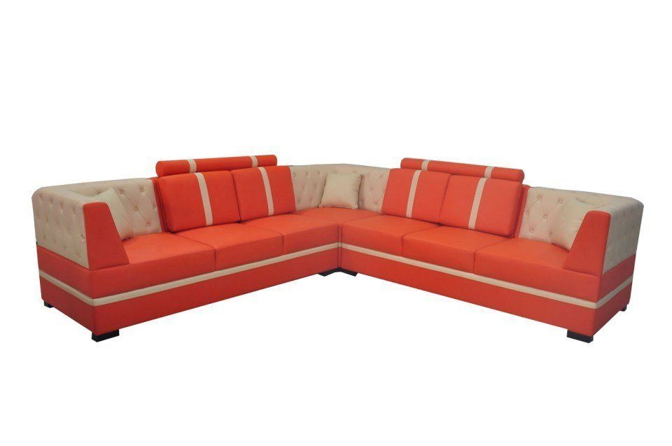 JVmoebel Ecksofa, Ledersofa Modern Eck Couch Sofa L-Form Design Wohnlandschaft