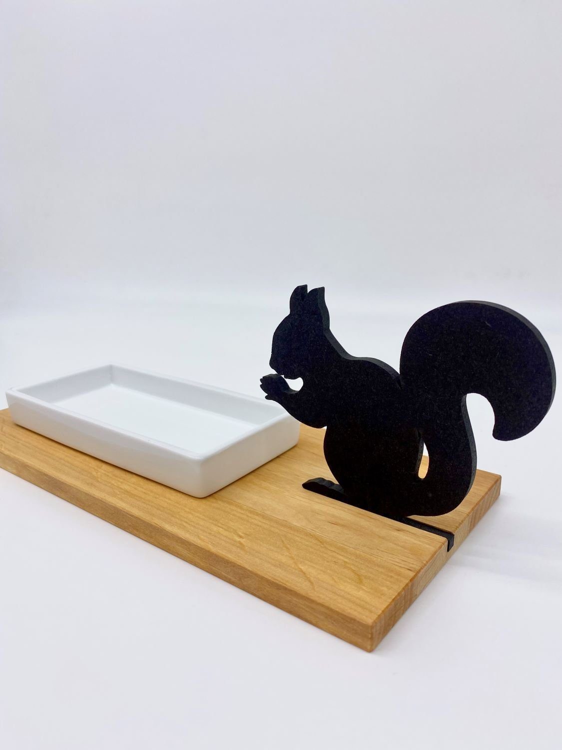 side by side Gebäckschale Keksschale Nussschale Eichhörnchen, Porzellan