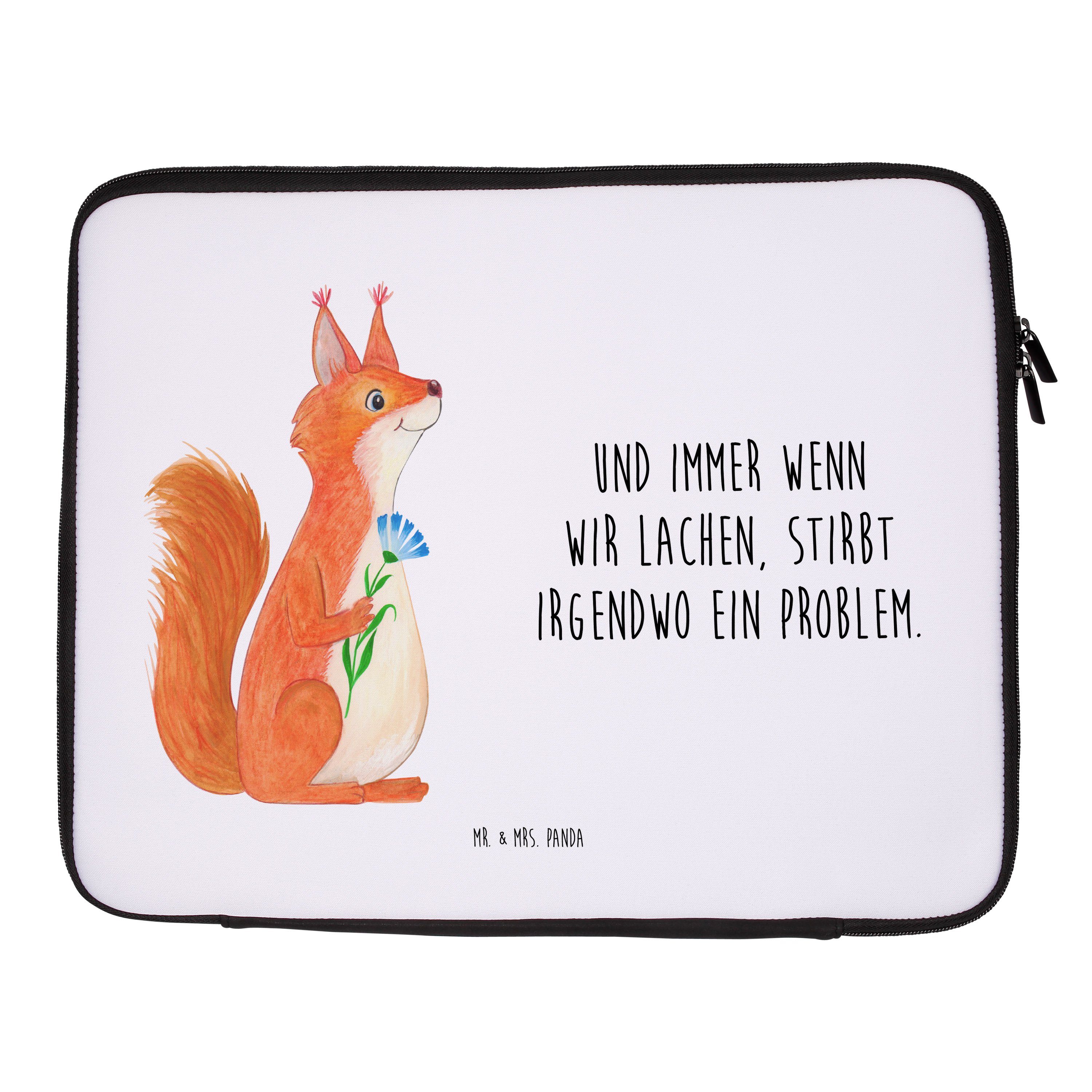 Mr. & Mrs. Panda LaptopHülle »Eichhörnchen Blume Weiß Tasche, gute
