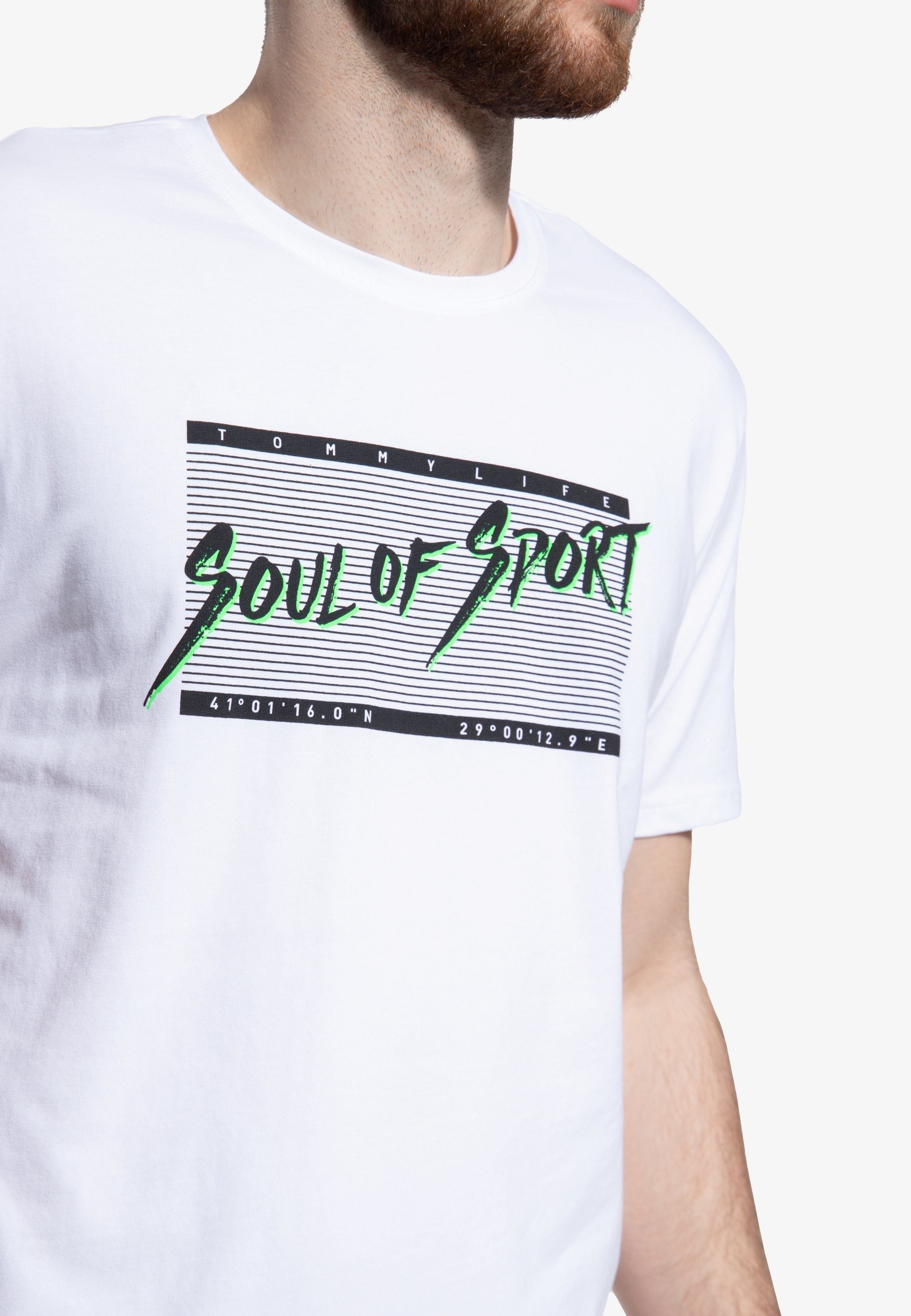 LIFE (1-tlg) of weiß Soul Print-Shirt TOMMY Sport