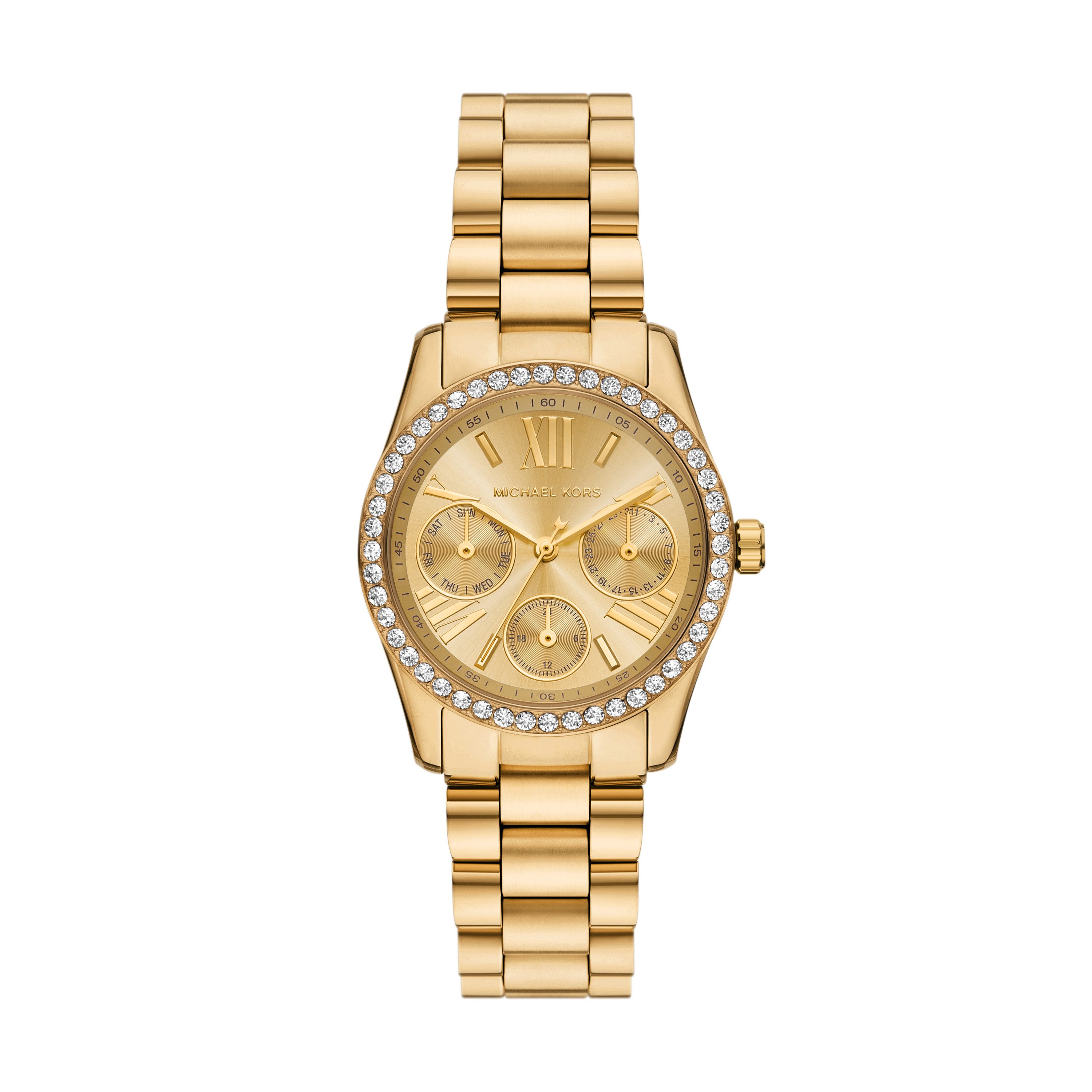 MICHAEL KORS Quarzuhr LEXINGTON MK4982, Armbanduhr, Damenuhr, Edelstahlarmband, analog, Tag, Wochentag