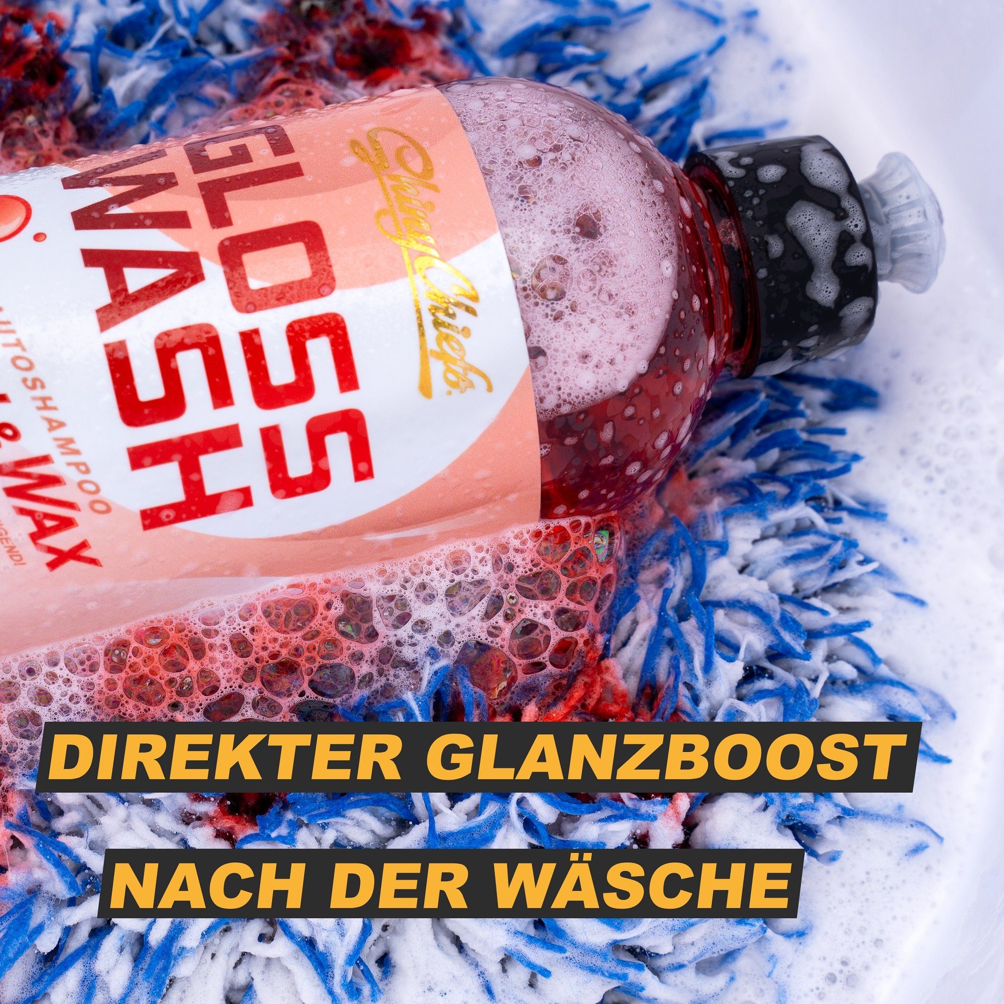 GLOSSWASH WAX 500ml (1-St) KIRSCHE ShinyChiefs - & Autoshampoo WASH mit Glanzverstärker