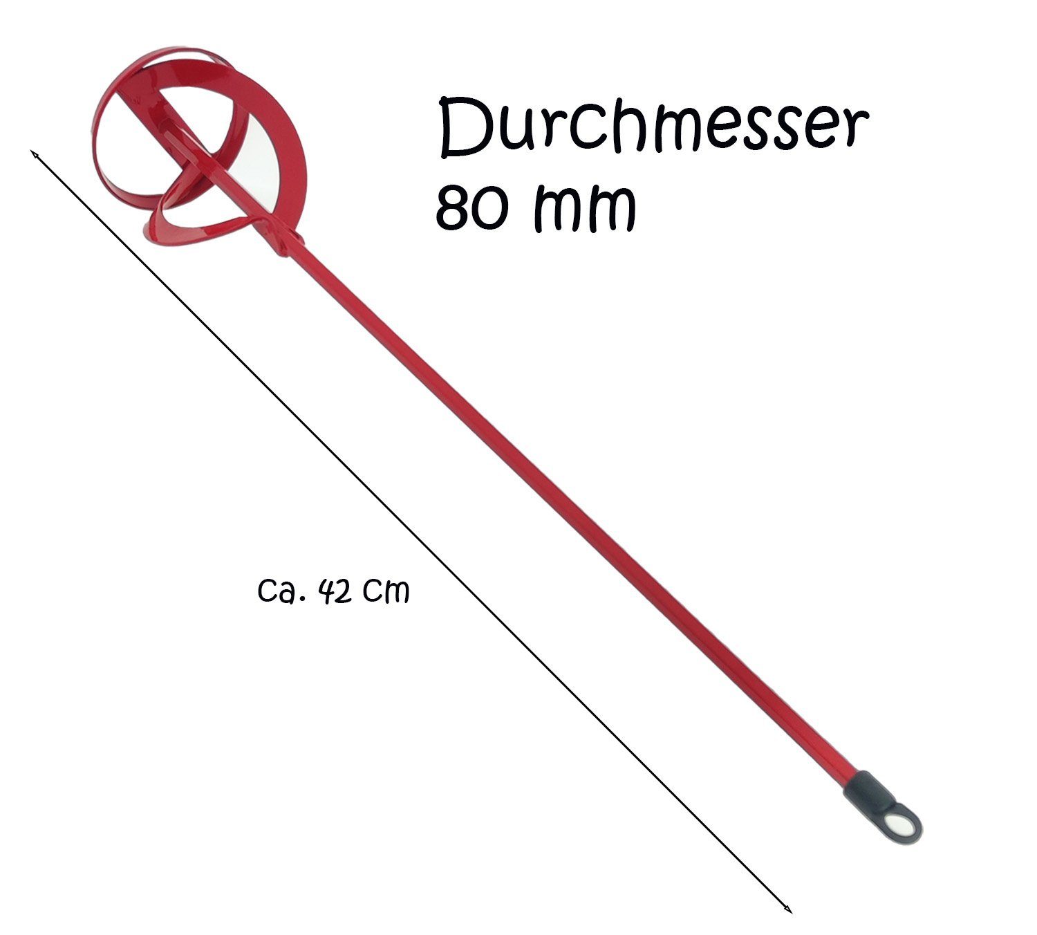 varivendo Rührquirl 3er Rührmixer Set 60/80/100 mm Schwarz, L: 0 cm, (Stück, 3-St., Rührmixer) Rührmixer Rührer Set Heimwerker Zubehör Malerbedarf