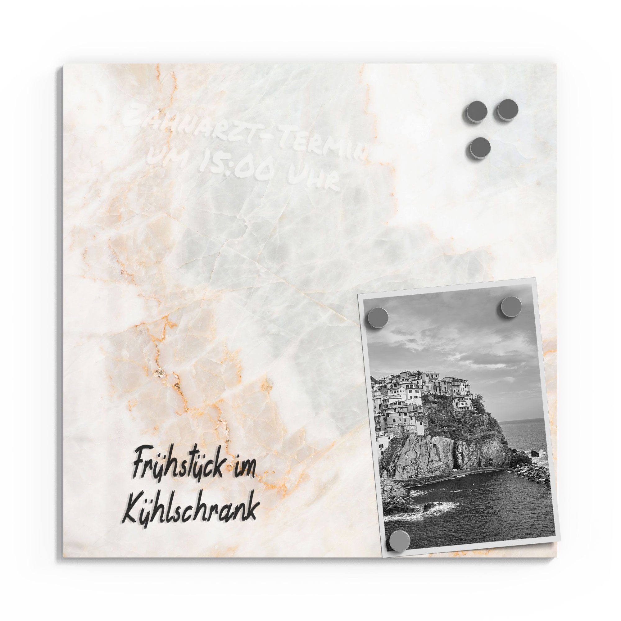 DEQORI Magnettafel 'Marmorsteinstruktur', Whiteboard Pinnwand beschreibbar günstig online kaufen