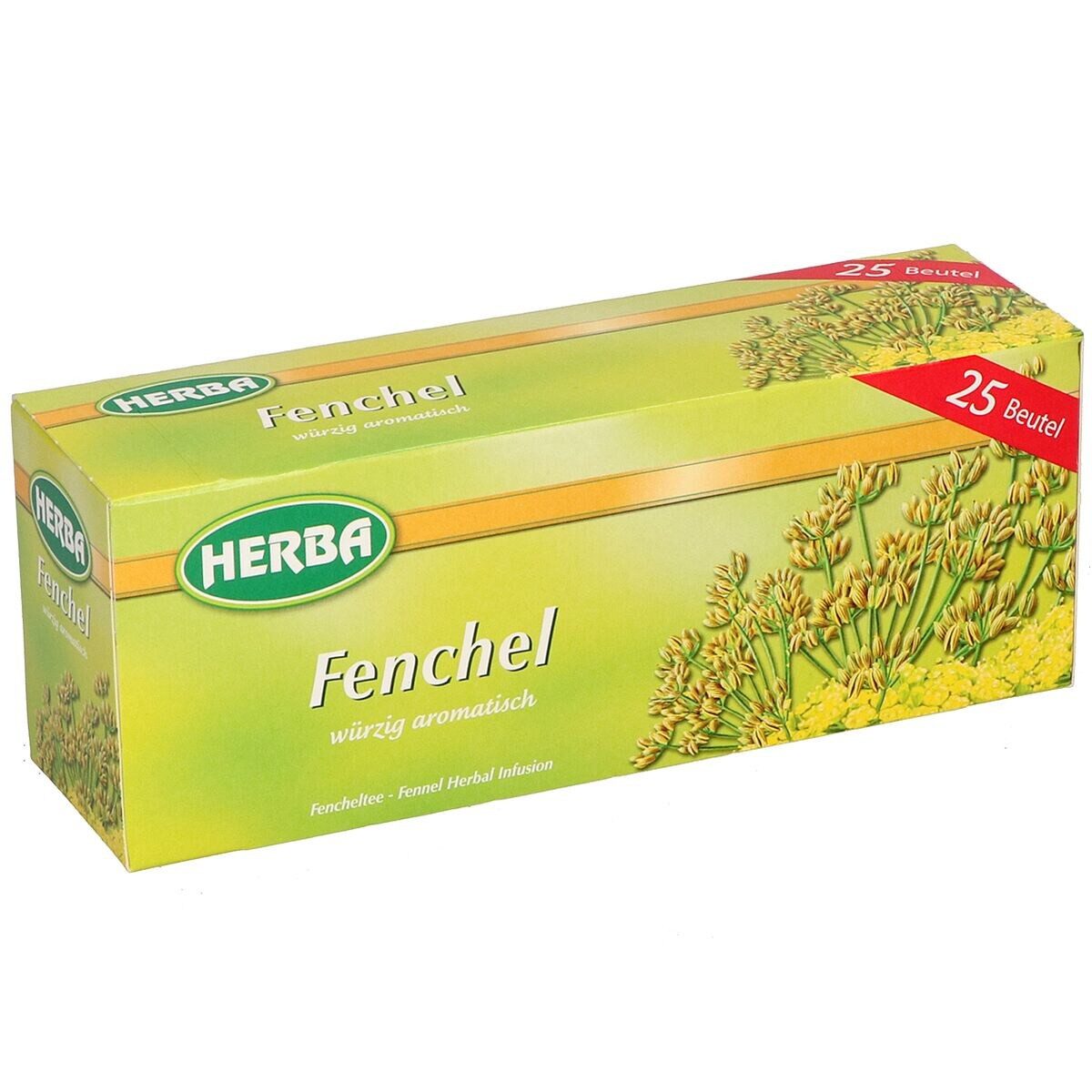HERBA Tee Fenchel, 25 Teebeutel, Kräutertee